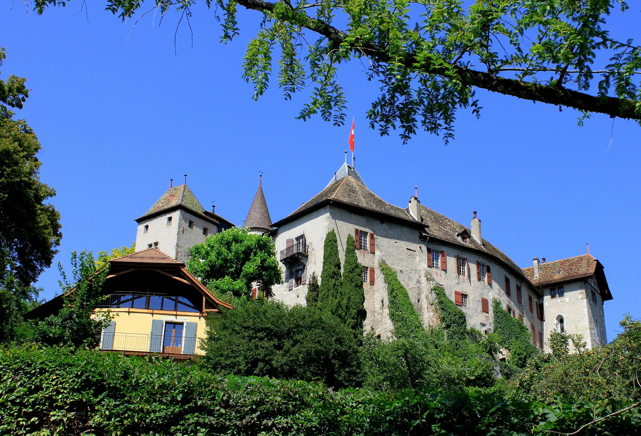 Photo showing: Suisse, canton de Vaud, vue d'ensemble du château de Blonay à Blonay