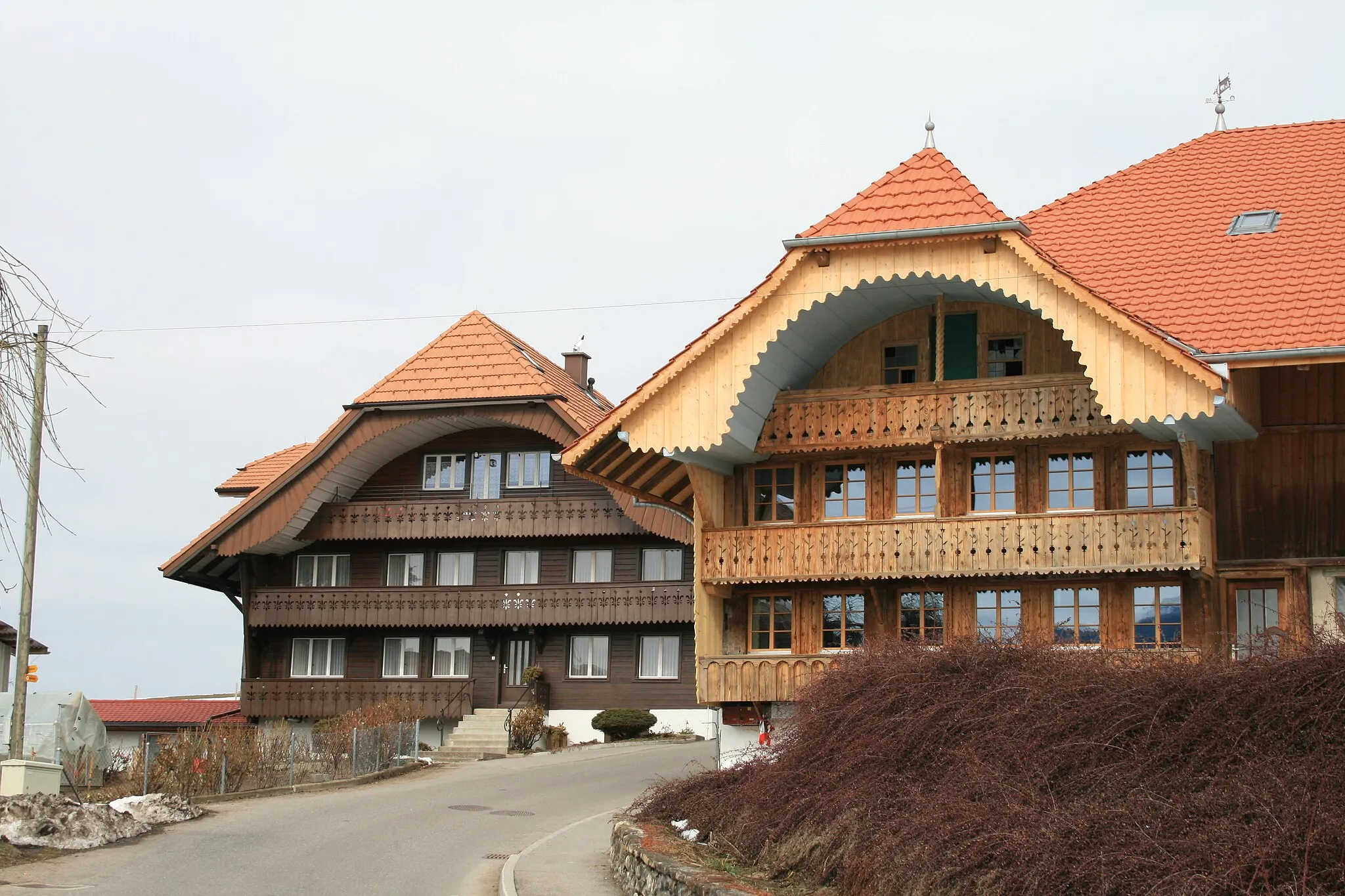 Photo showing: The village of Rechthalten FR, Switzerland