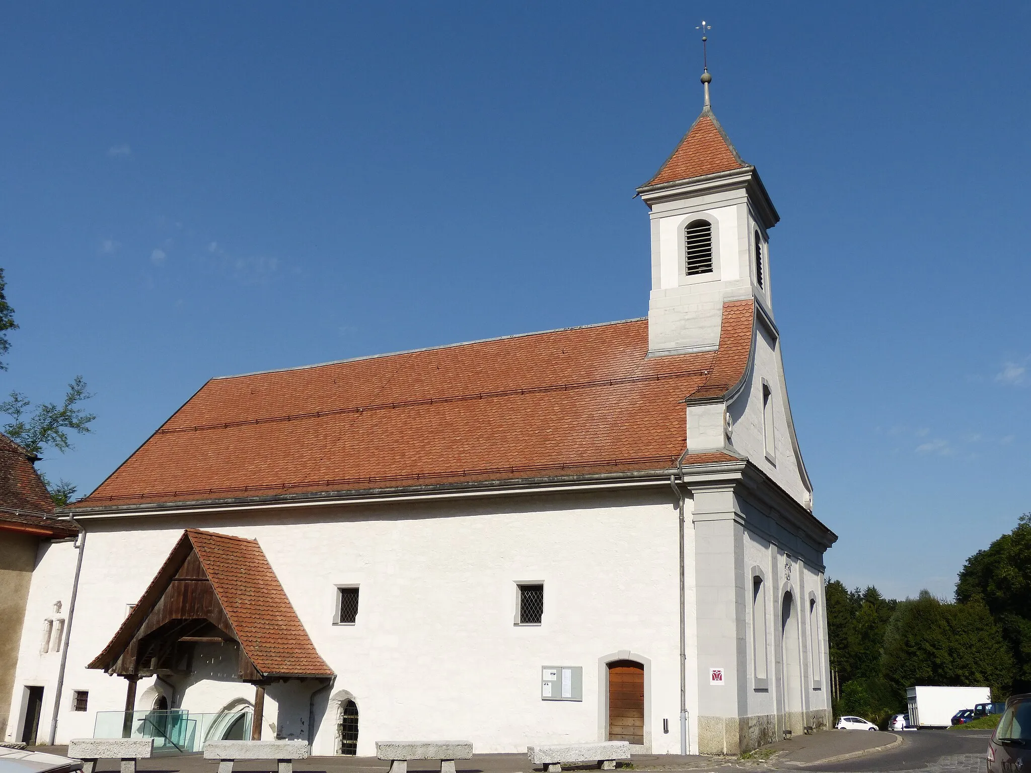 Photo showing: Church of the abbey of Montheron.