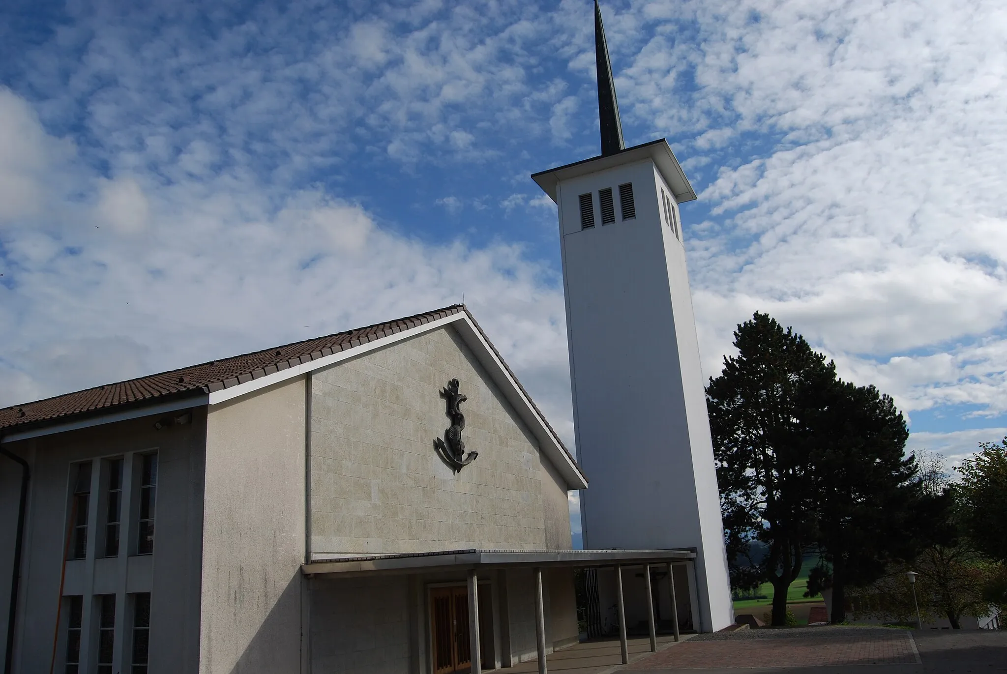Photo showing: Catholic Church of Noréaz, canton of Fribourg, Switzerland