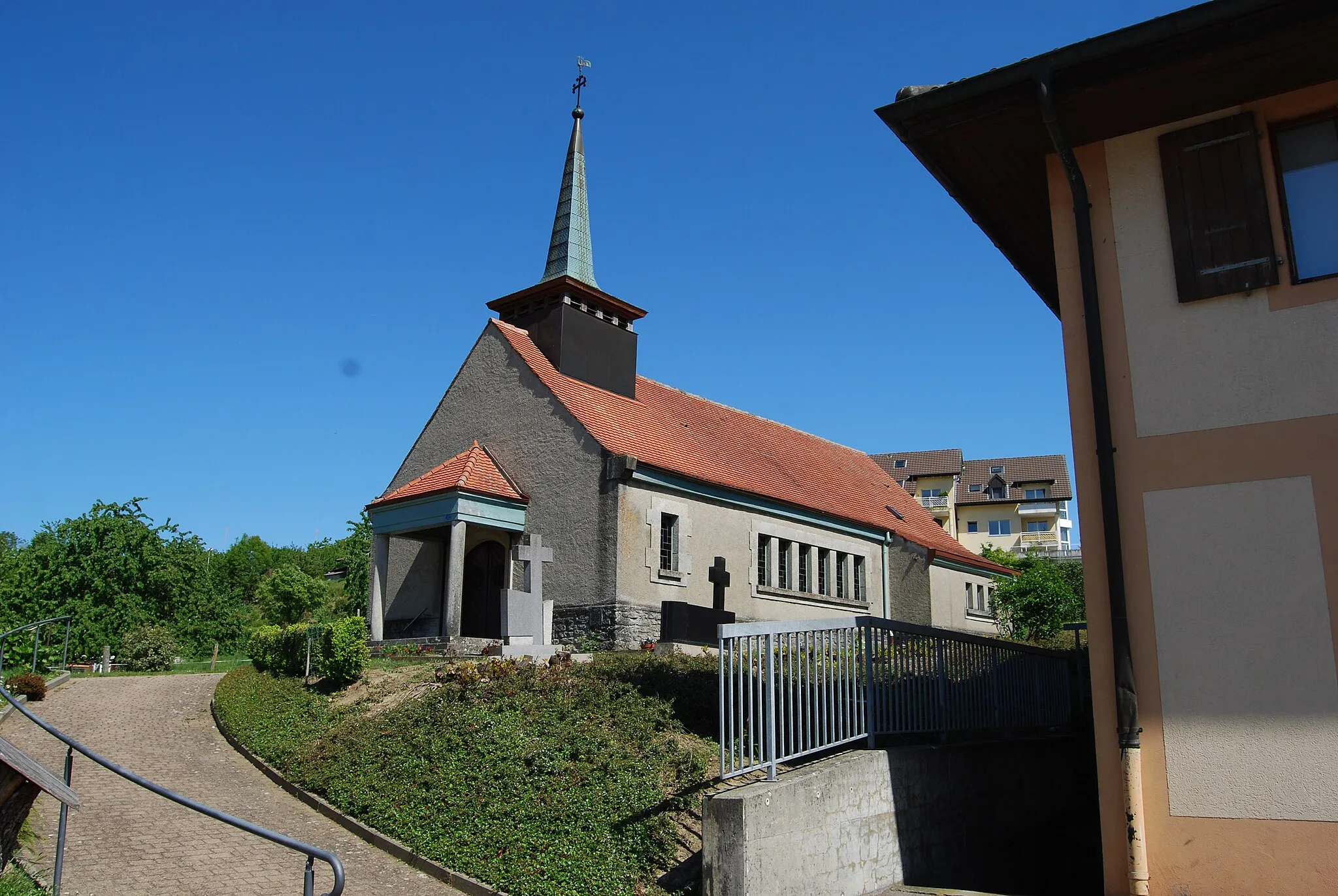 Photo showing: Church of Châbles, canton of Fribourg, Switzerland