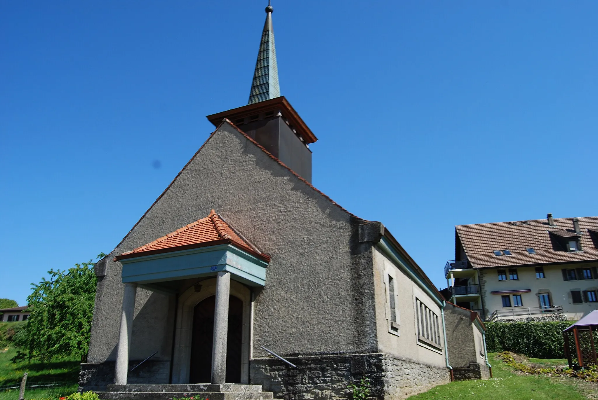 Photo showing: Church of Châbles, canton of Fribourg, Switzerland