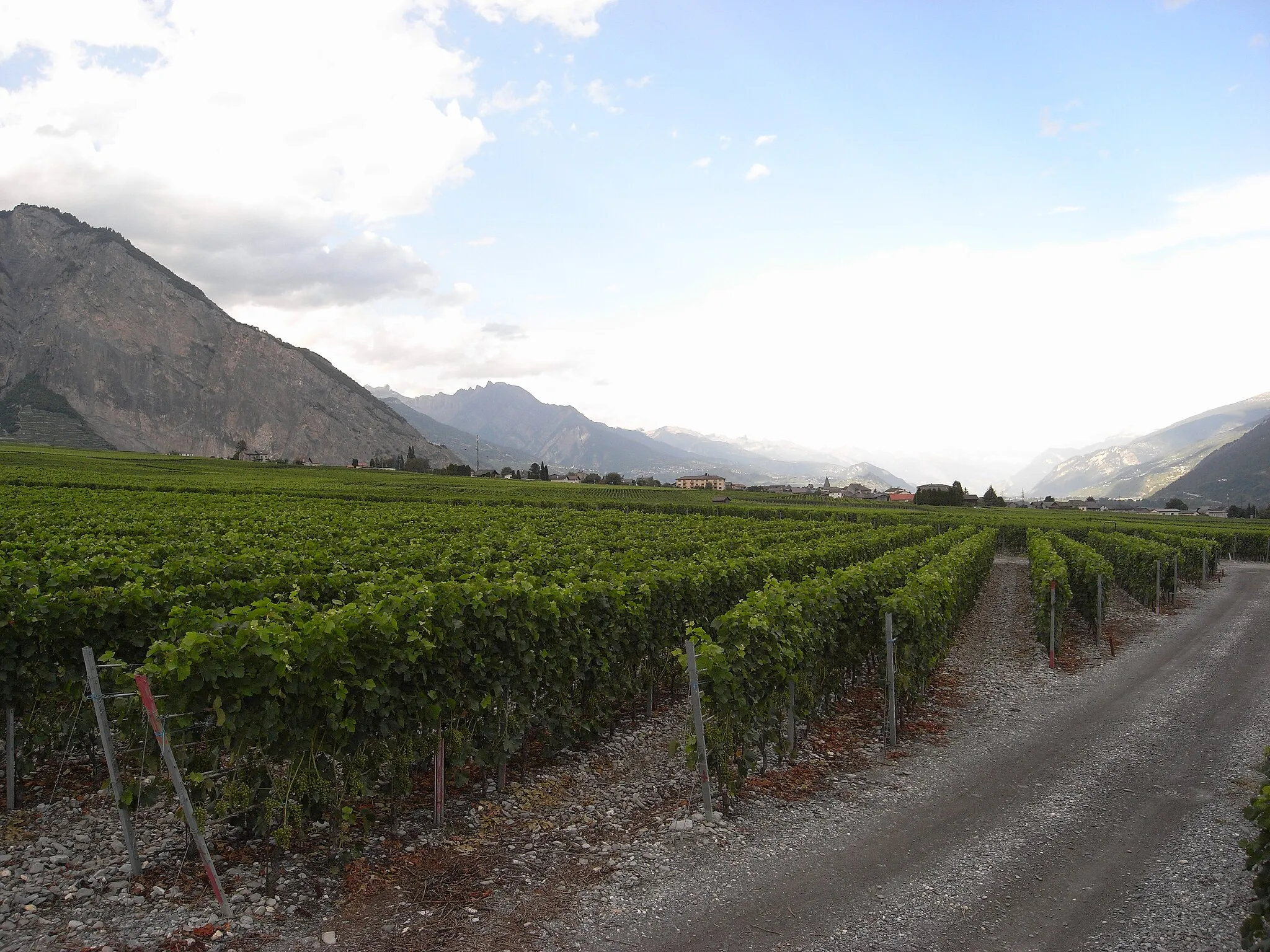 Photo showing: Saint-Pierre-de-Clages, vue vers l'Est (district de Conthey, Canton Valais, Suisse)