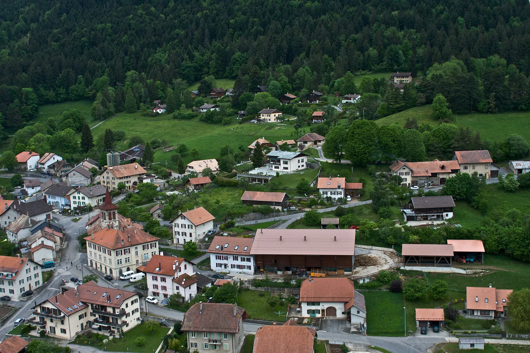 Photo showing: The village I come from, Premier, in the Jura vaudois, Switzerland.