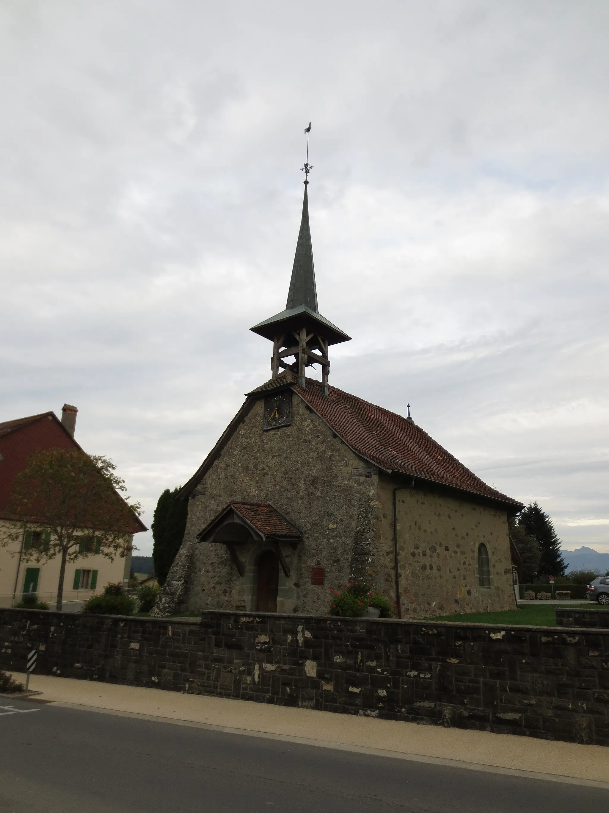 Photo showing: Carrouge Chapel, Canton of Vaud, Switzerland