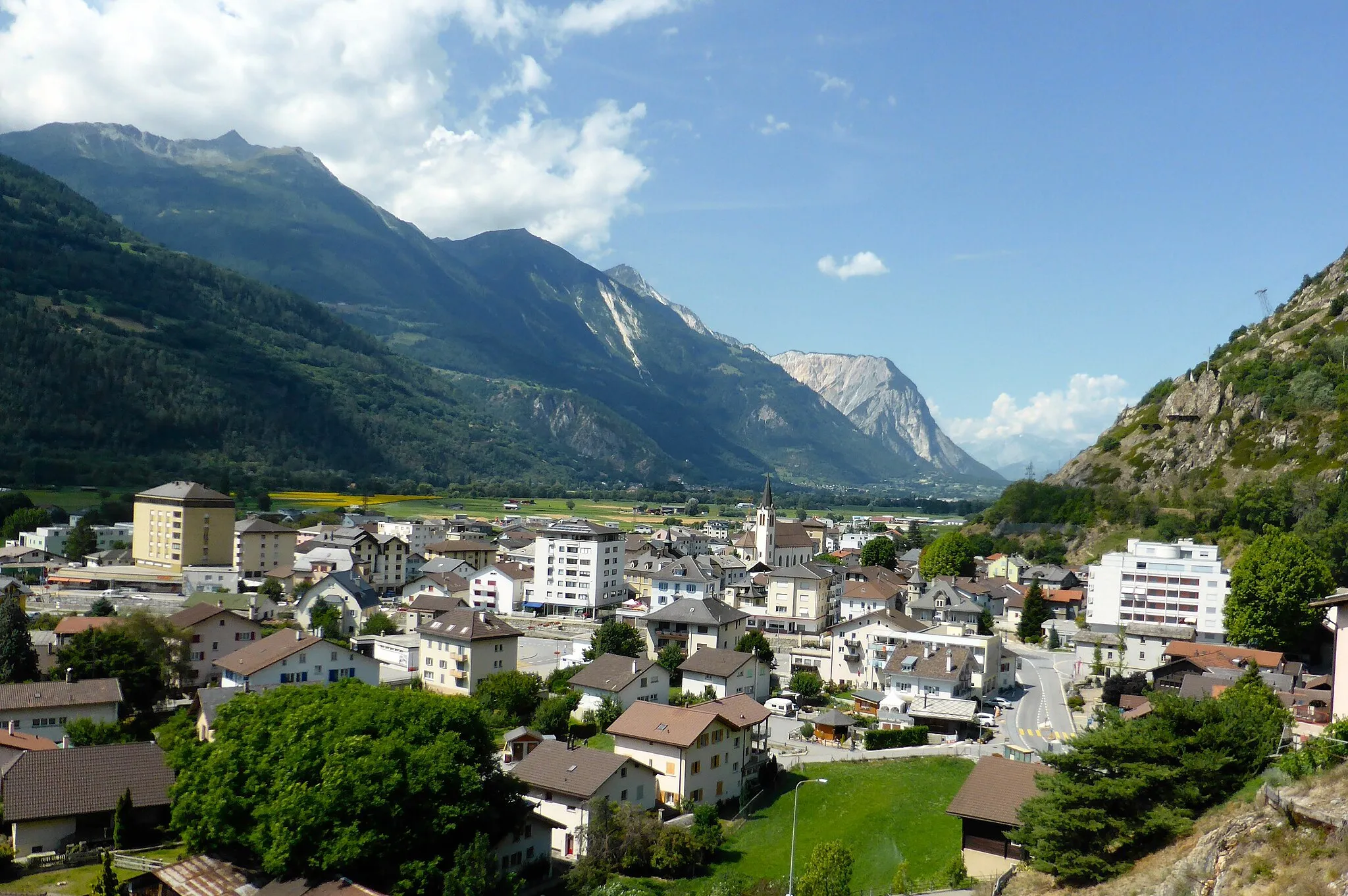 Photo showing: Une vue du village de Gampel