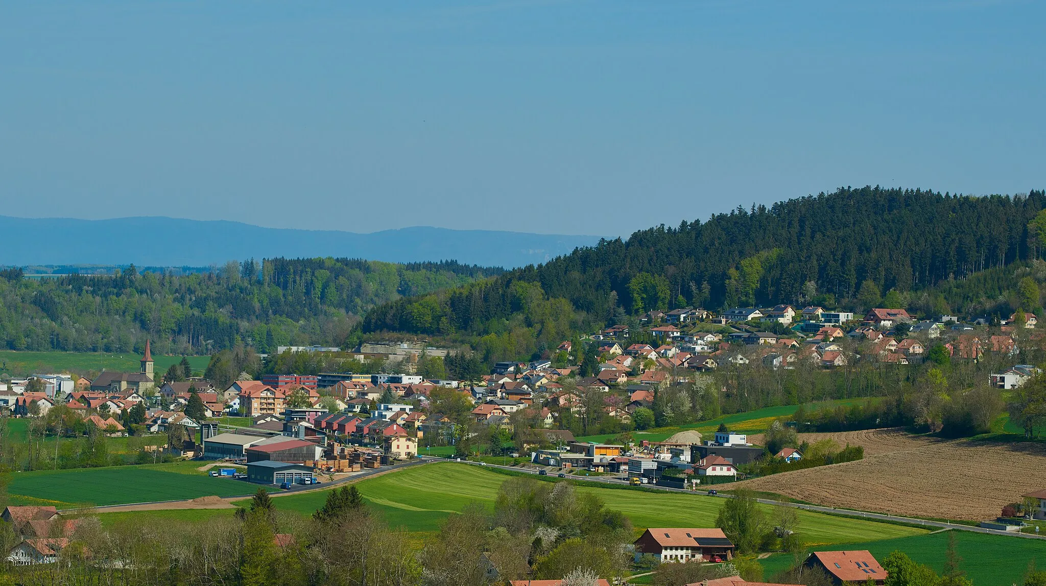 Photo showing: Le village d'ursy dans le canton de Fribourg. district de la Glâne