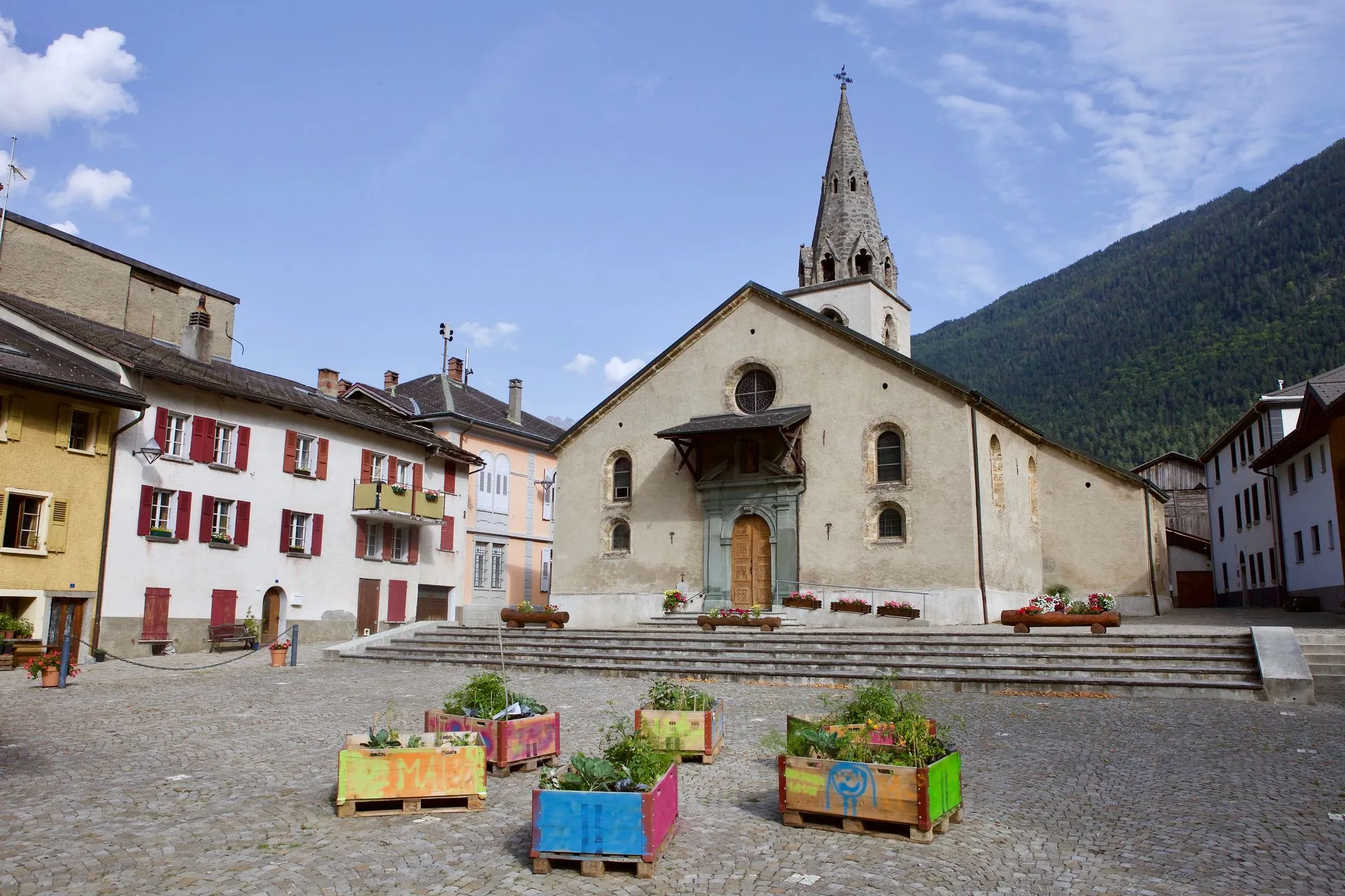 Photo showing: Eglise de Sembrancher dans le vieux village