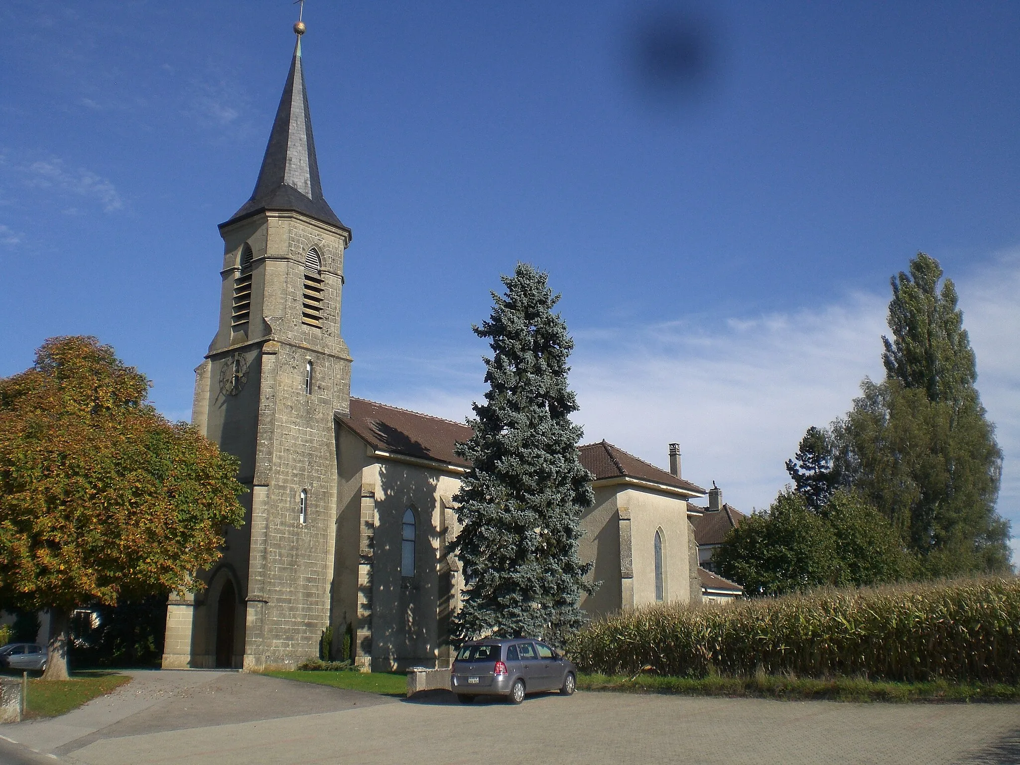 Photo showing: Church of Saint-Barthélemy, canton of Vaud, Switzerland