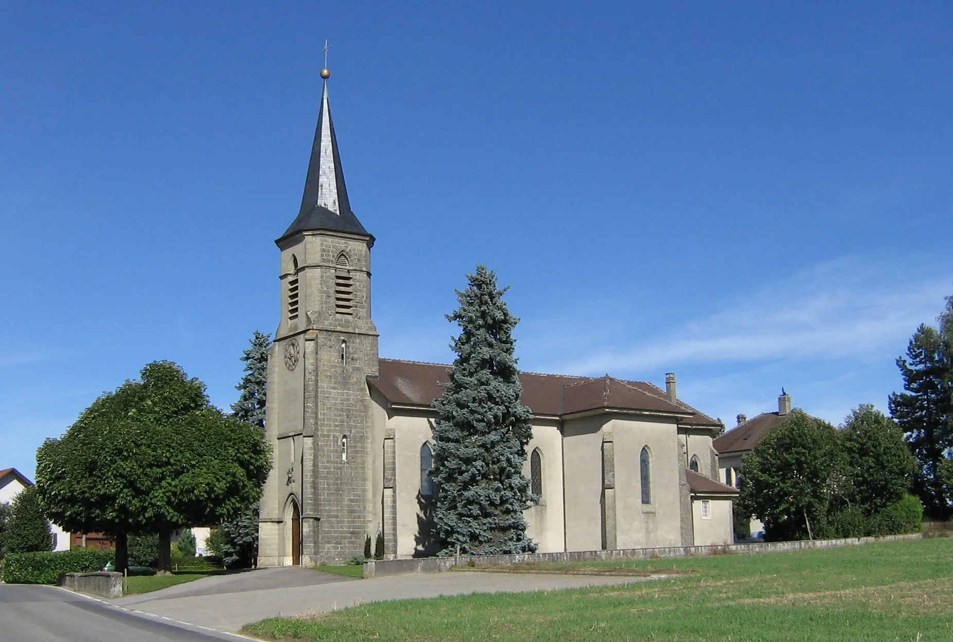 Photo showing: Church of the village Saint-Barthélemy, Vaud, Switzerland