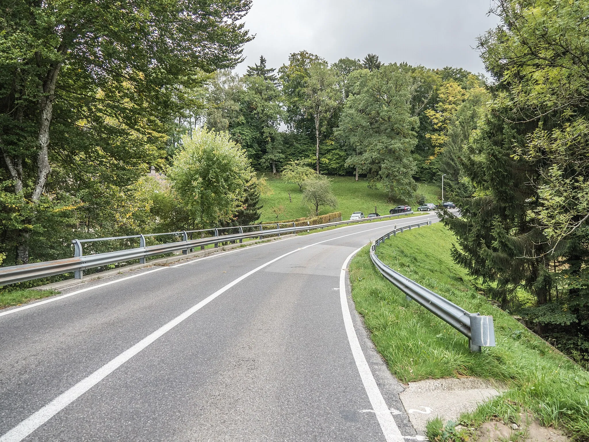 Photo showing: Road Bridge over the Mentue River, Poliez-Pittet – Jorat-Menthue, Canton of Vaud, Switzerland