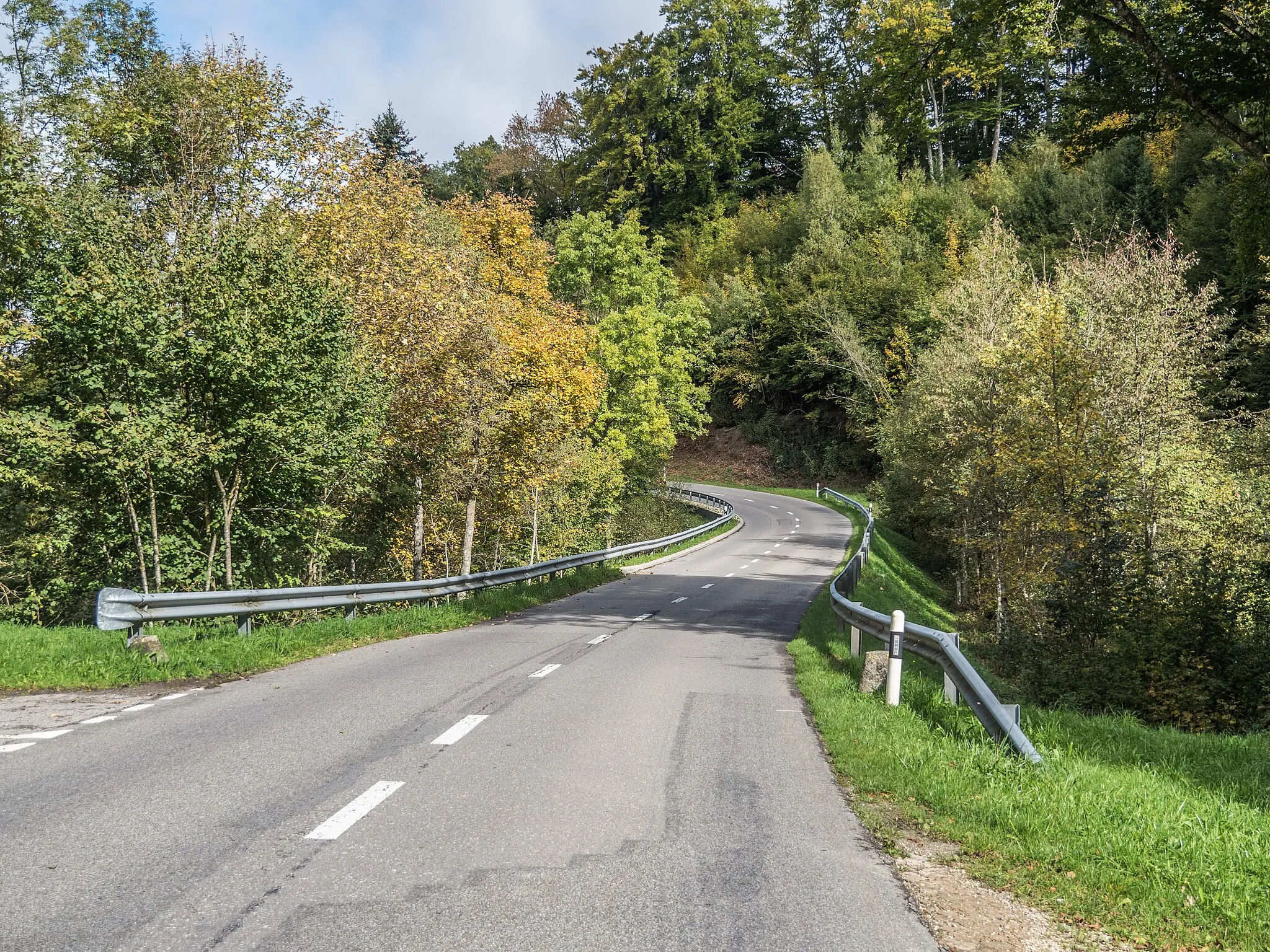 Photo showing: Road Bridge over the Mentue River, Poliez-Pittet – Jorat-Menthue, Canton of Vaud, Switzerland