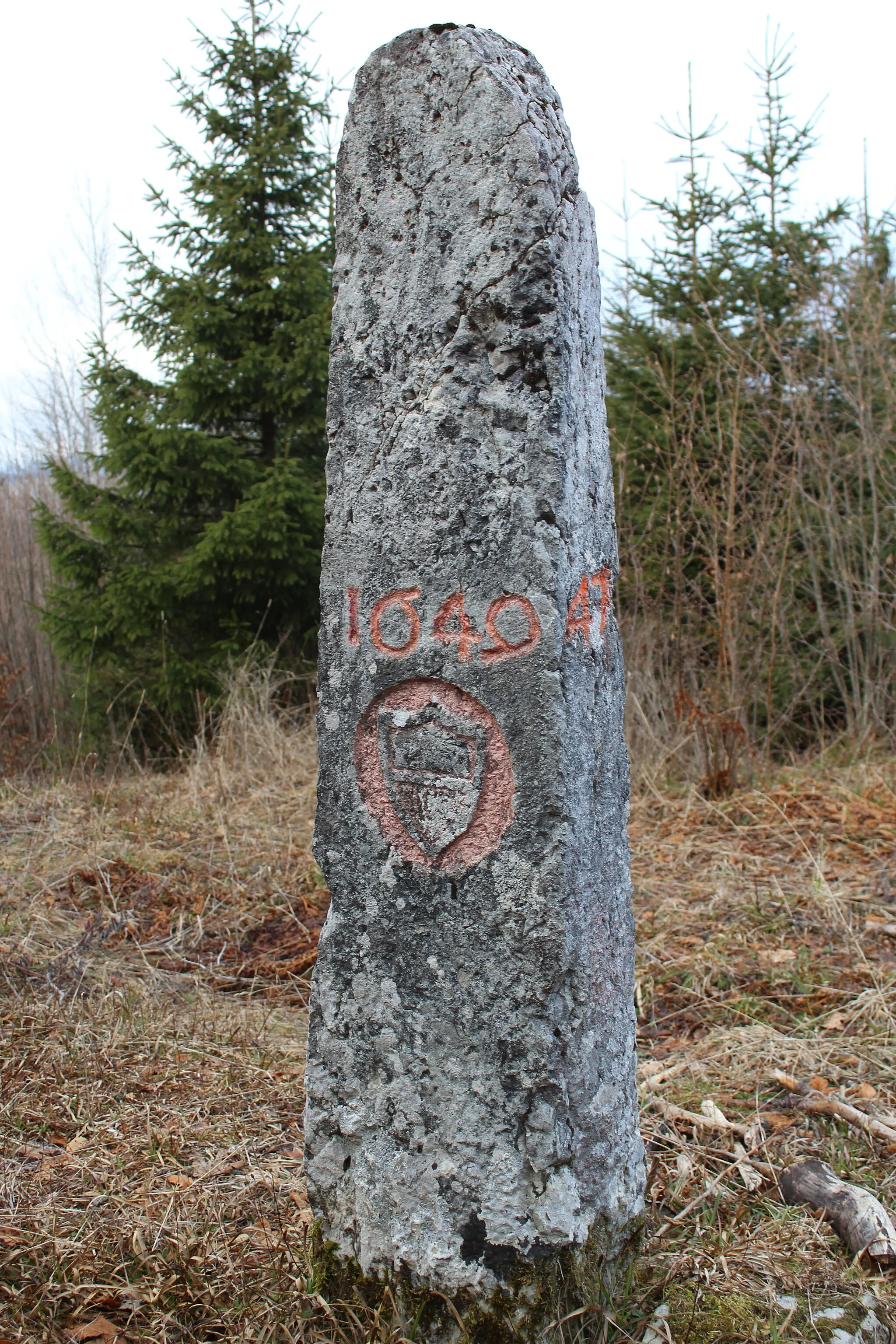 Photo showing: Borne frontière franco-suisse Canton de Vaud N° 47 côté suisse