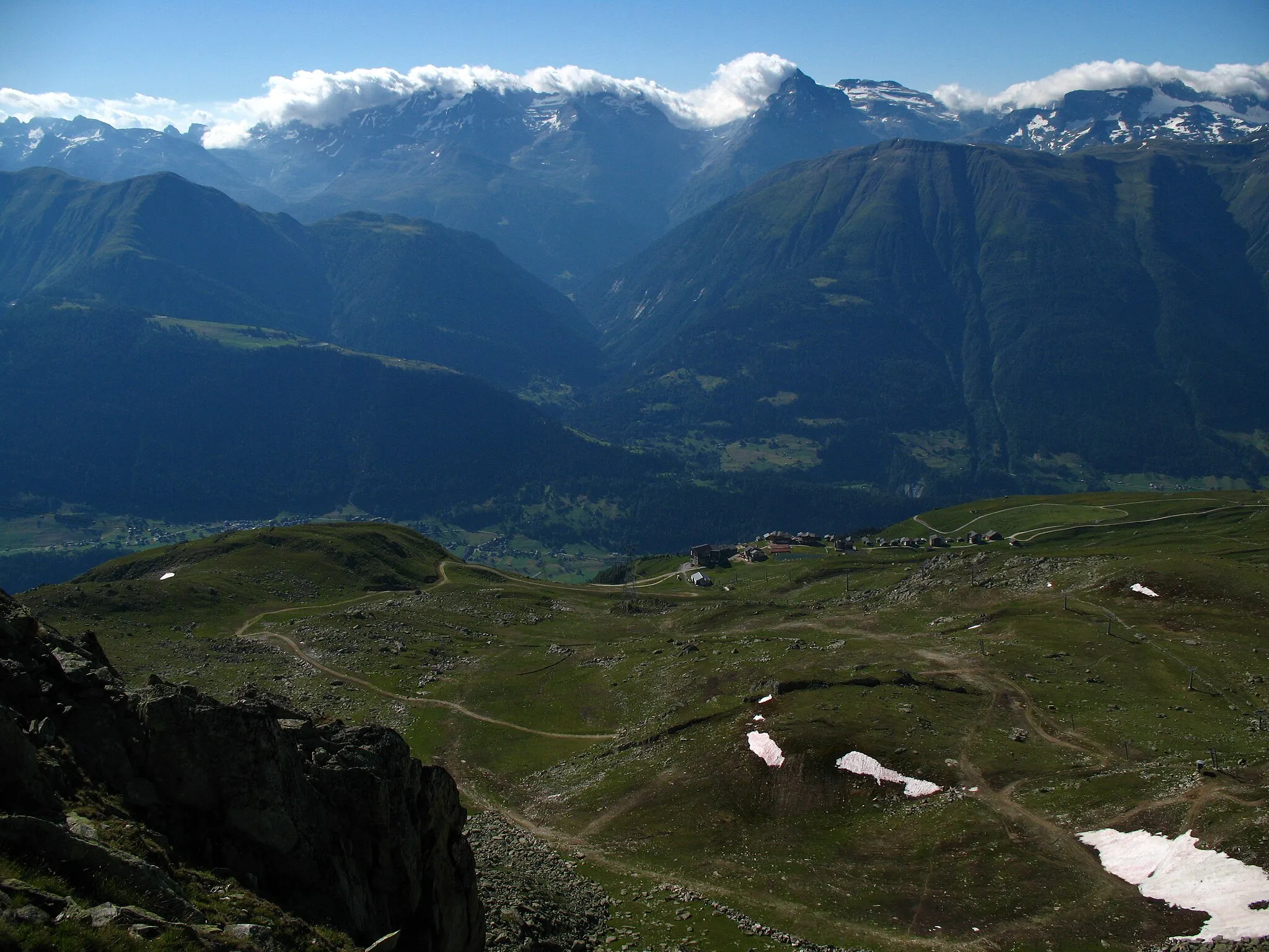 Photo showing: Fiescheralp viewed from Eggishorn, Switzerland