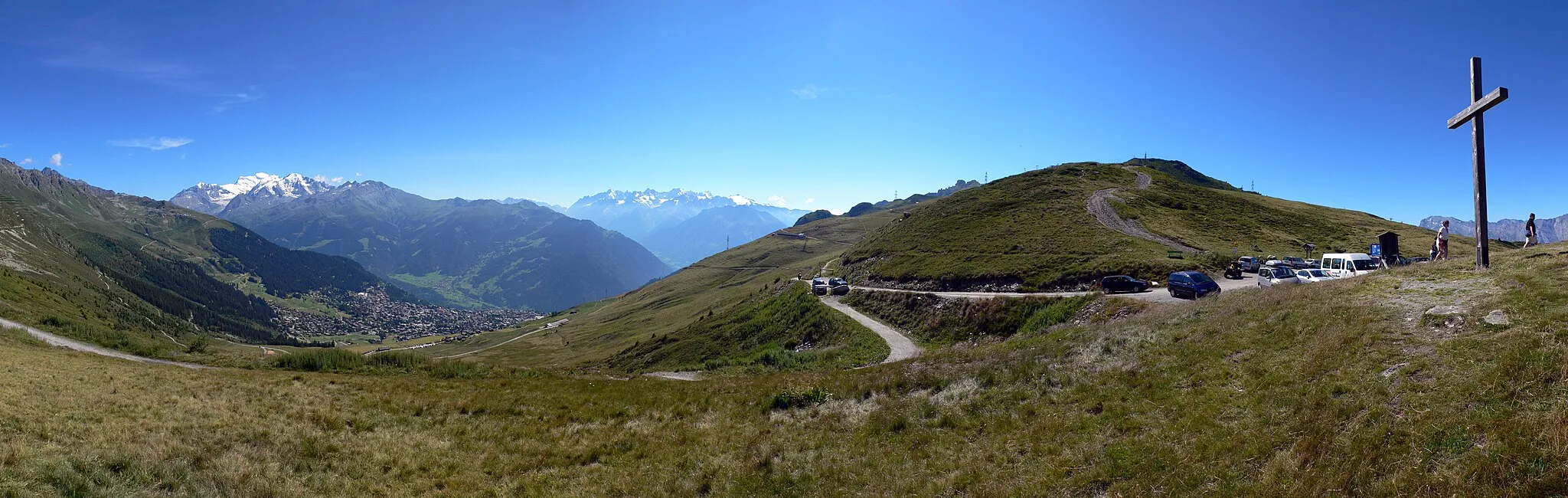 Photo showing: Vue de Verbier depuis le Col de la Croix de Coeur.