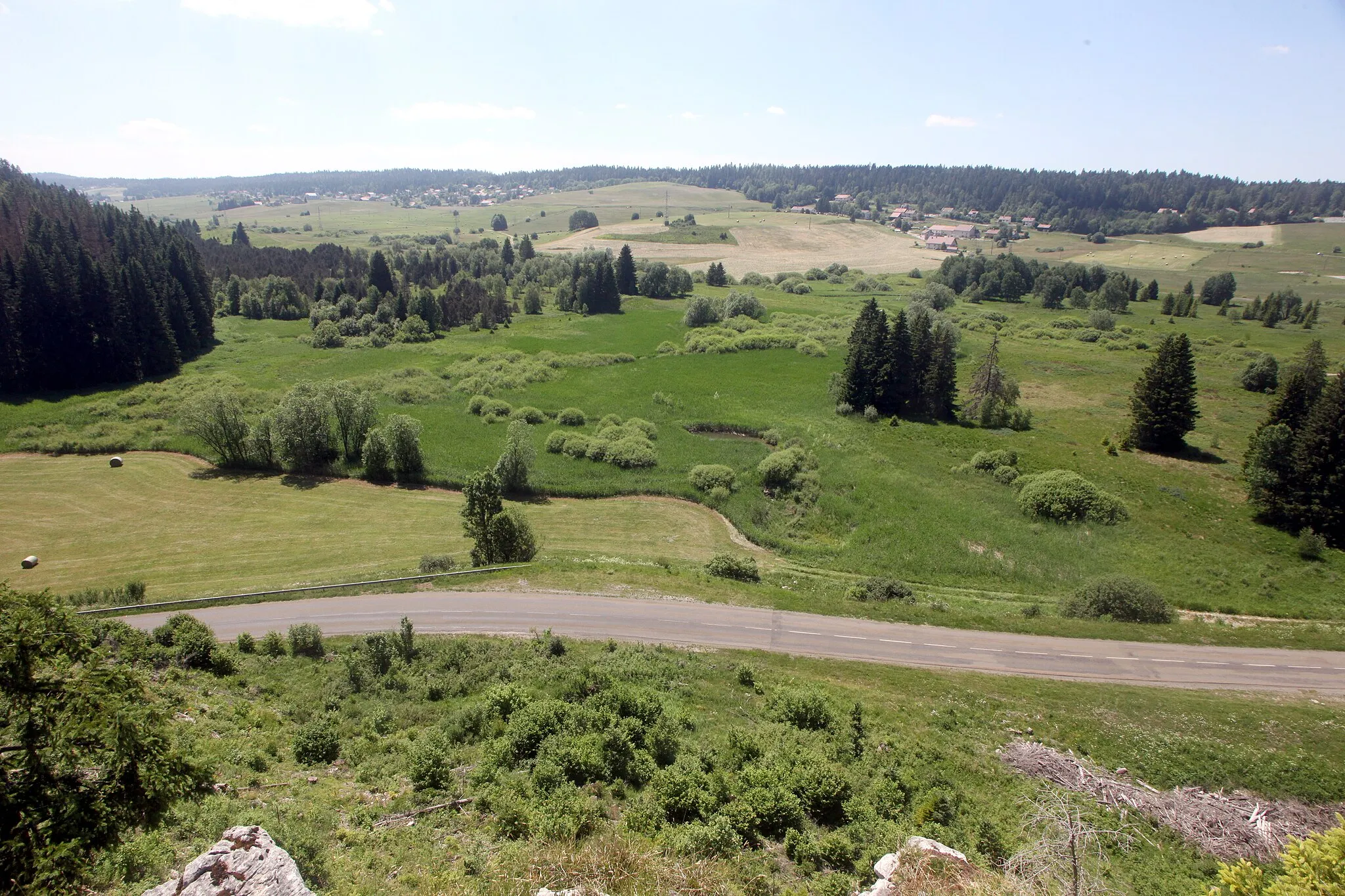 Photo showing: Vue de la RNR des tourbières du bief du Nanchez depuis le belvédère "Sur le Fort".