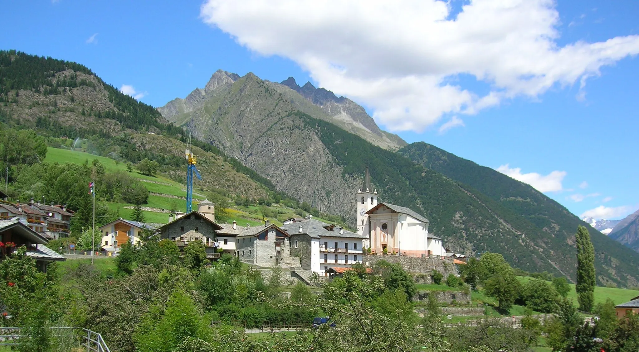 Photo showing: Panorama, Doues, Valle d'Aosta, Italia.