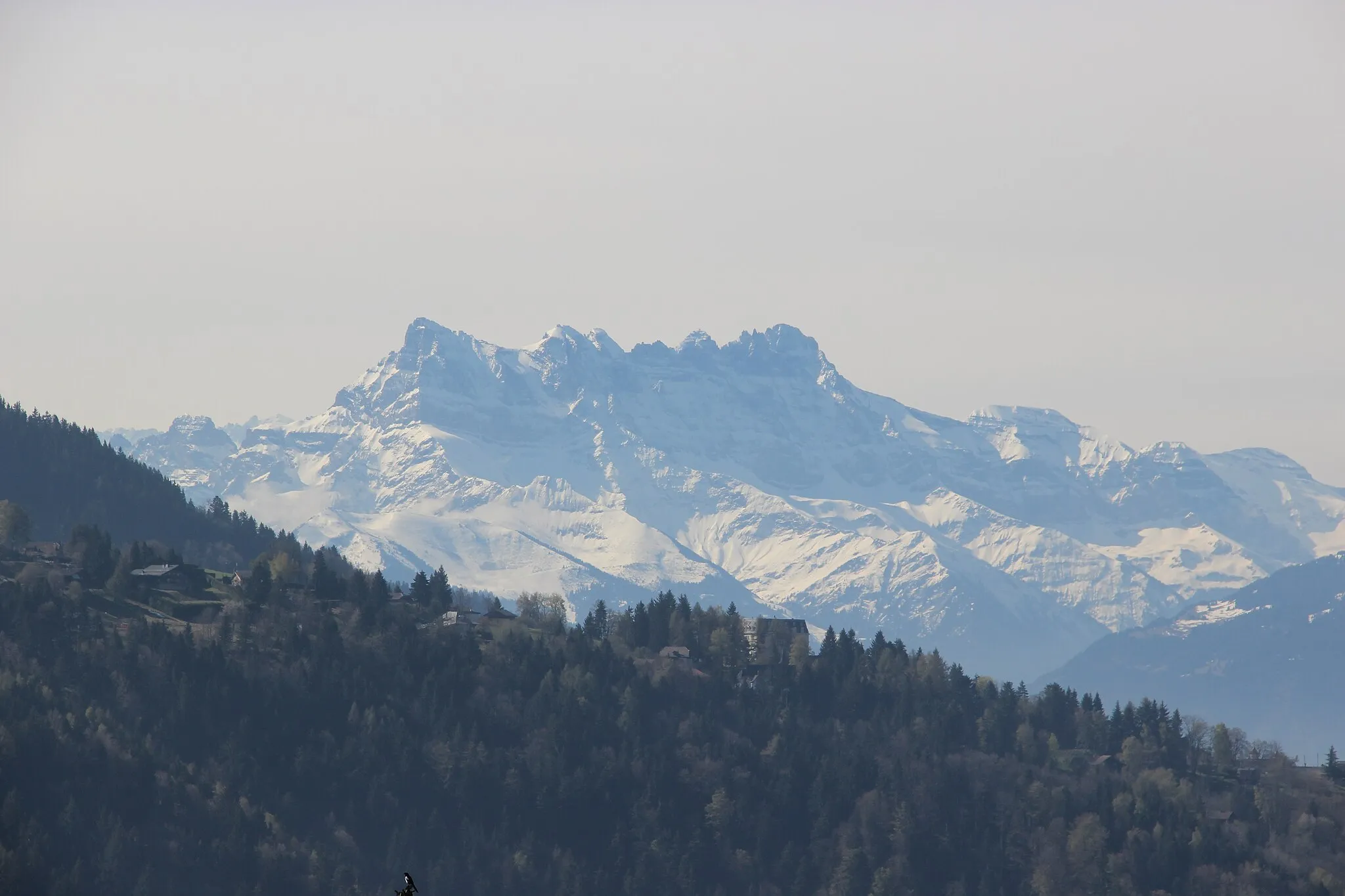 Photo showing: Dents du Midi seen from Les Avants