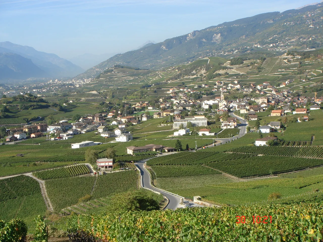 Photo showing: Vue de Salquenen en Valais