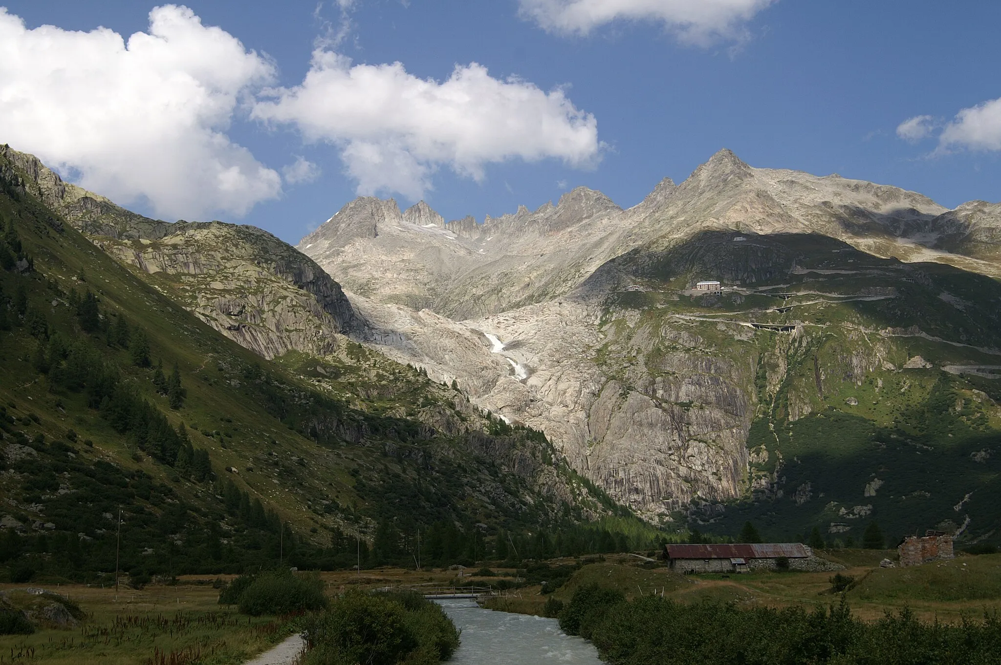 Photo showing: Le glacier du Rhône en 2011, vu depuis Gletsch.