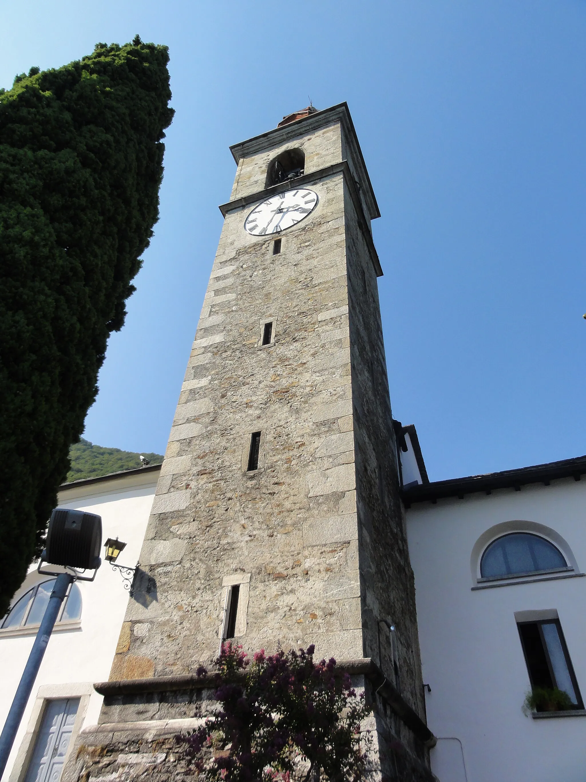 Photo showing: Schweiz - Ronco sopra Ascona (TI). Glockenturm der Kirche St Martino