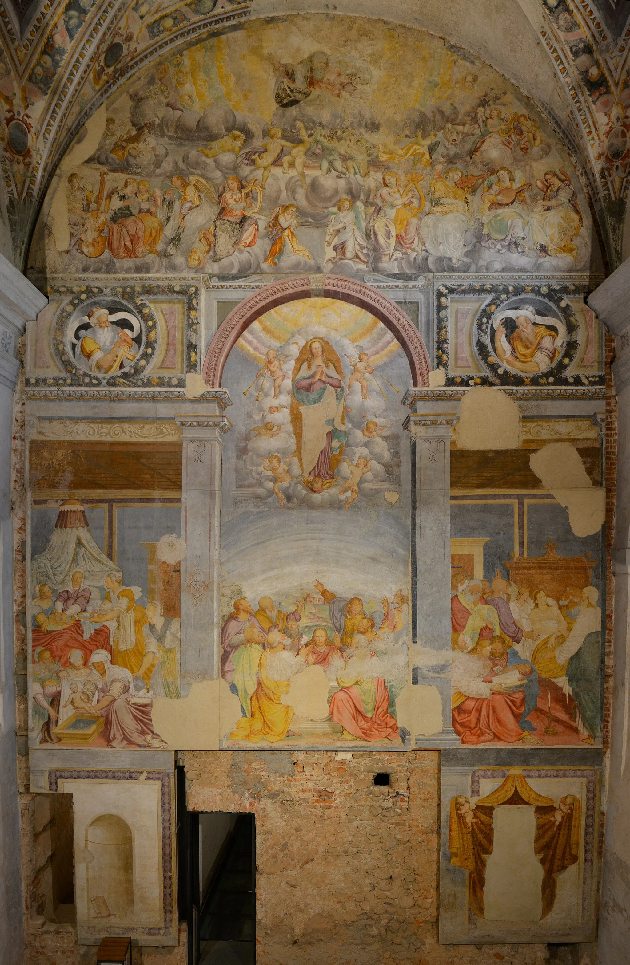 Photo showing: L'affresco Assunzione della Madonna nel monastero di Cairate, opera di Aurelio Luini.