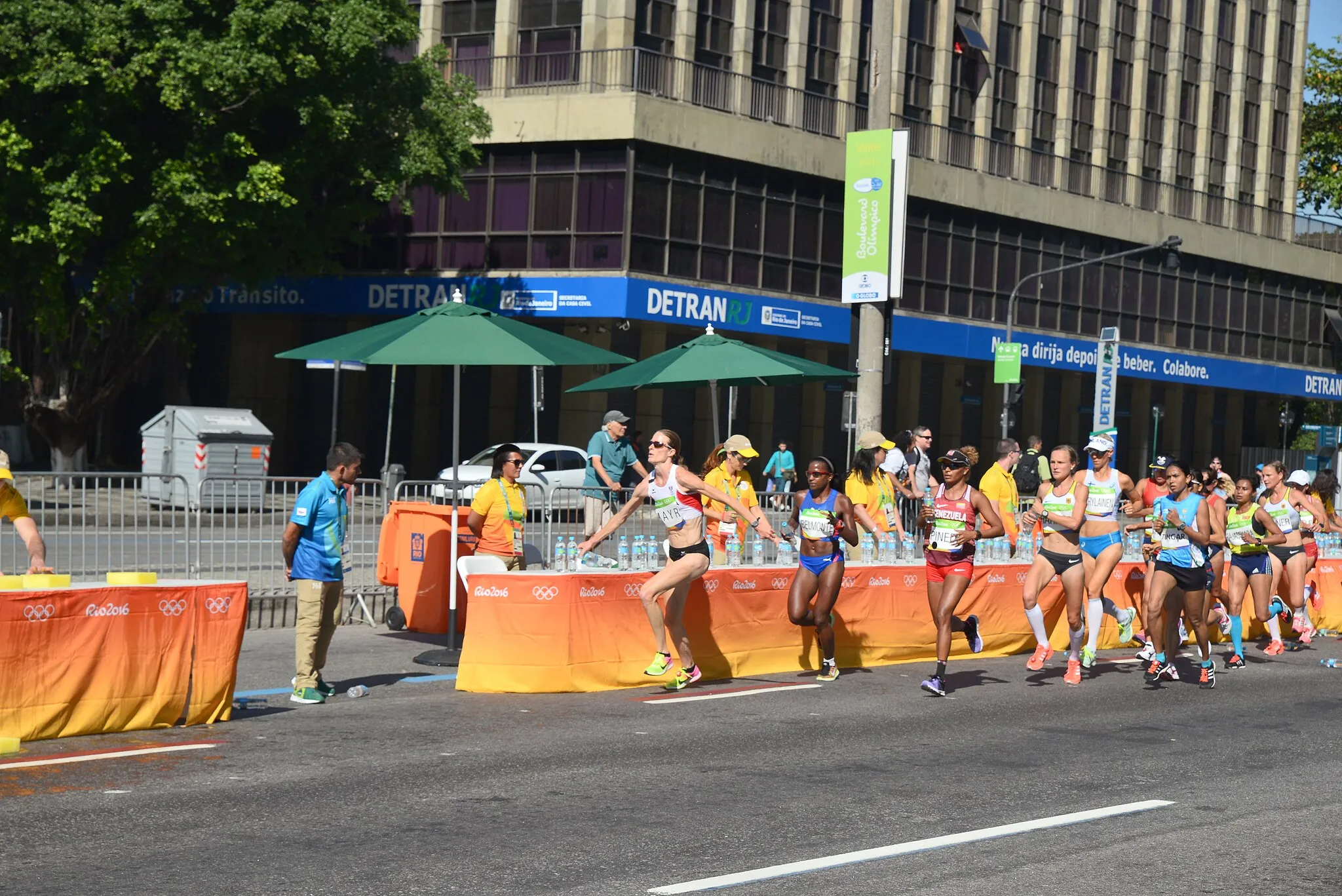 Photo showing: Passage du marathon des jeux olympiques de Rio 2016 dans le centre de Rio
