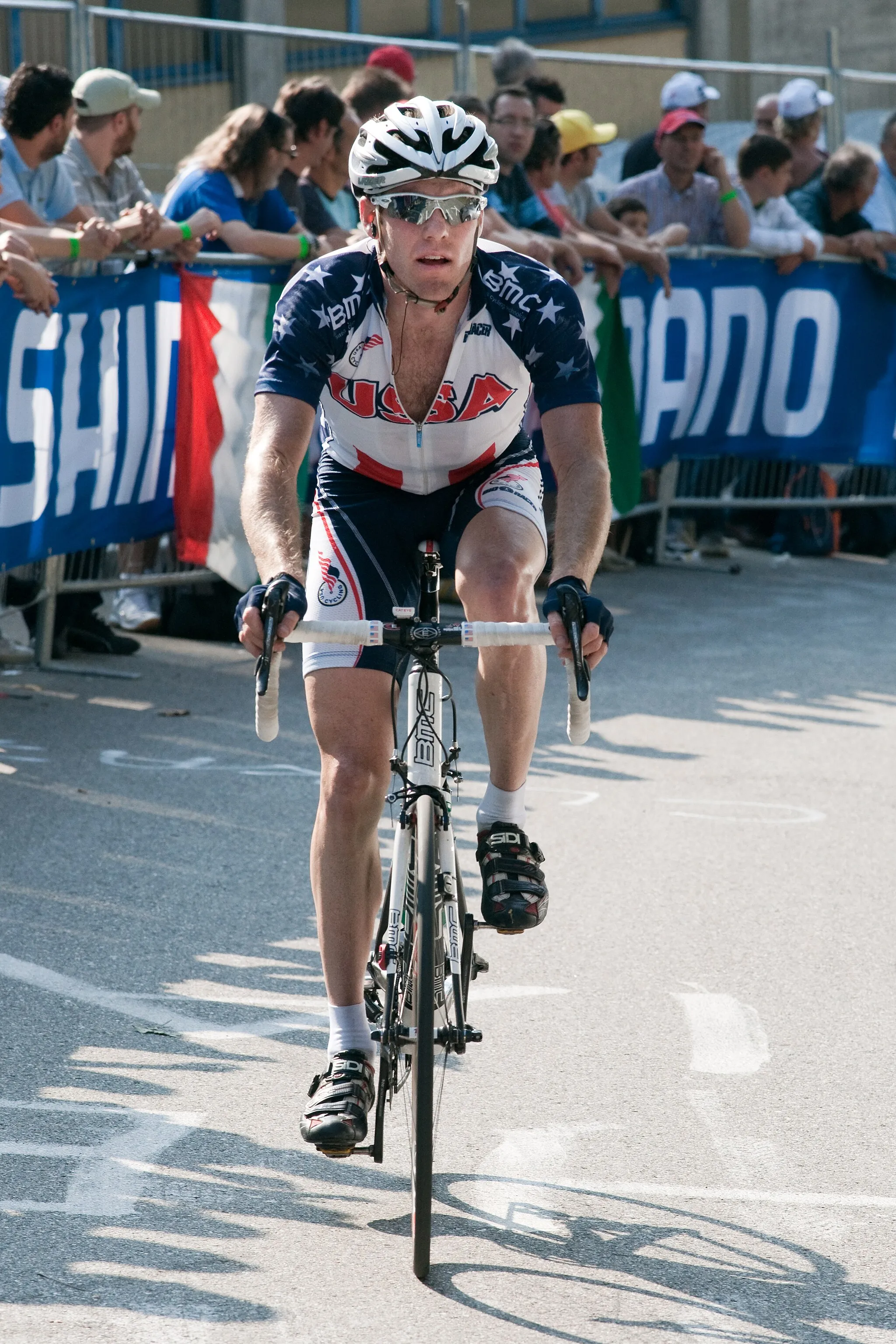Photo showing: Brent Bookwalter during the 2009 UCI Road World Championships in Mendrisio, Switzerland