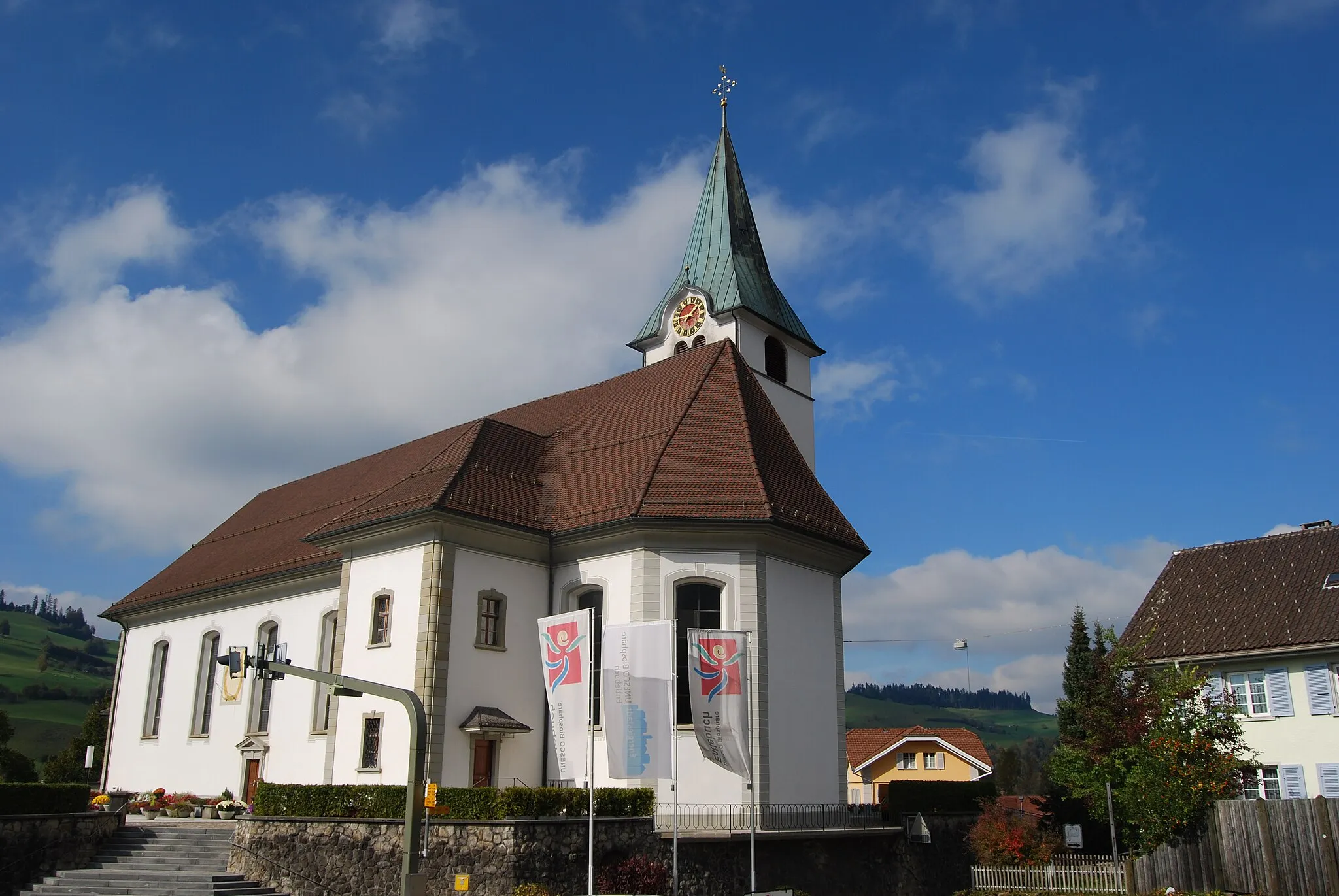 Photo showing: Church of Entlebuch, canton of Luzern, Switzerland