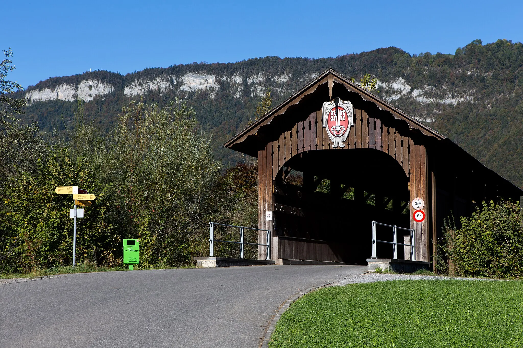 Photo showing: Fadenbrücke in Buochs (NW)