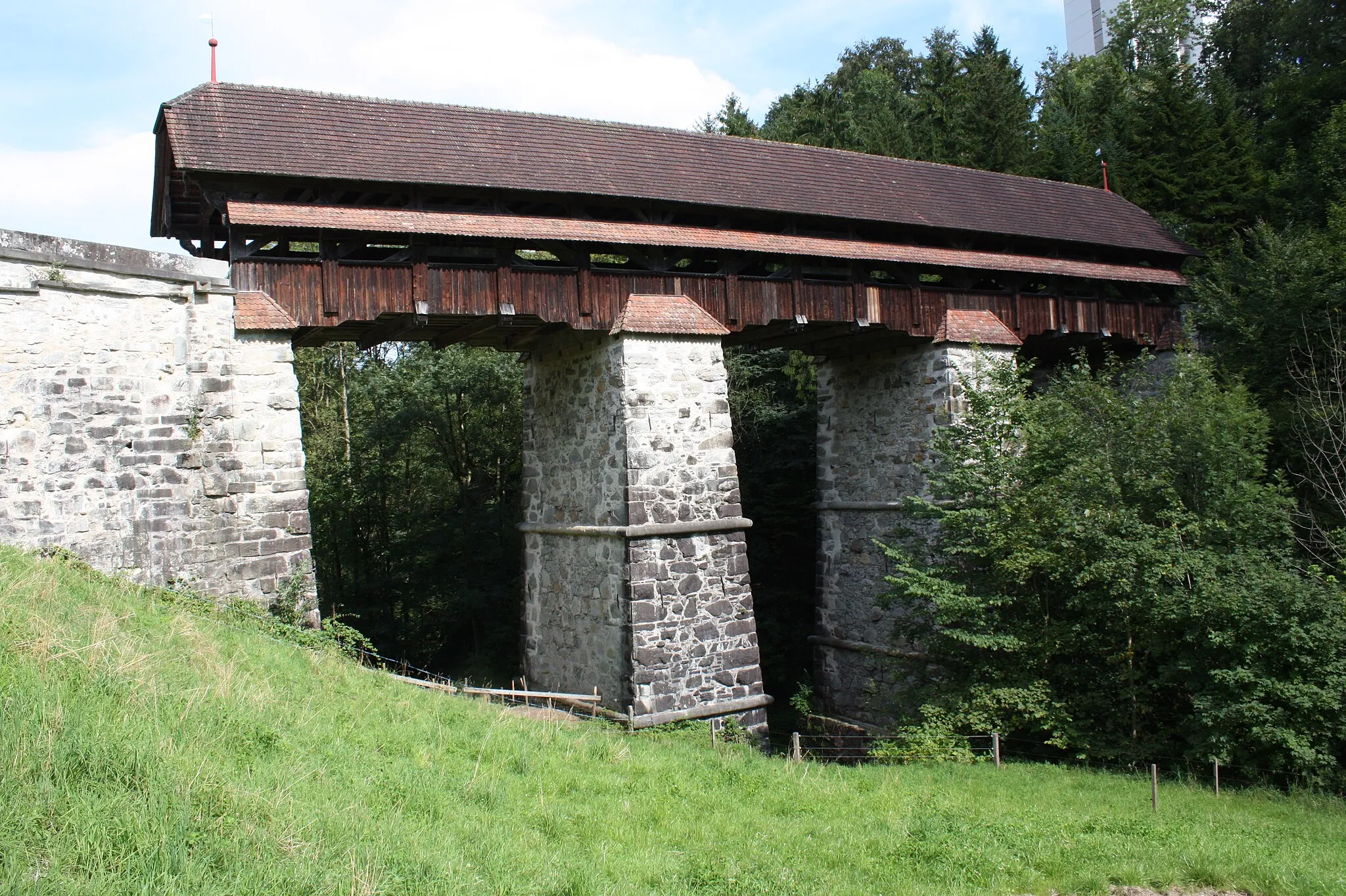 Photo showing: Rothenburg LU, alte Holzbrücke (Westansicht)