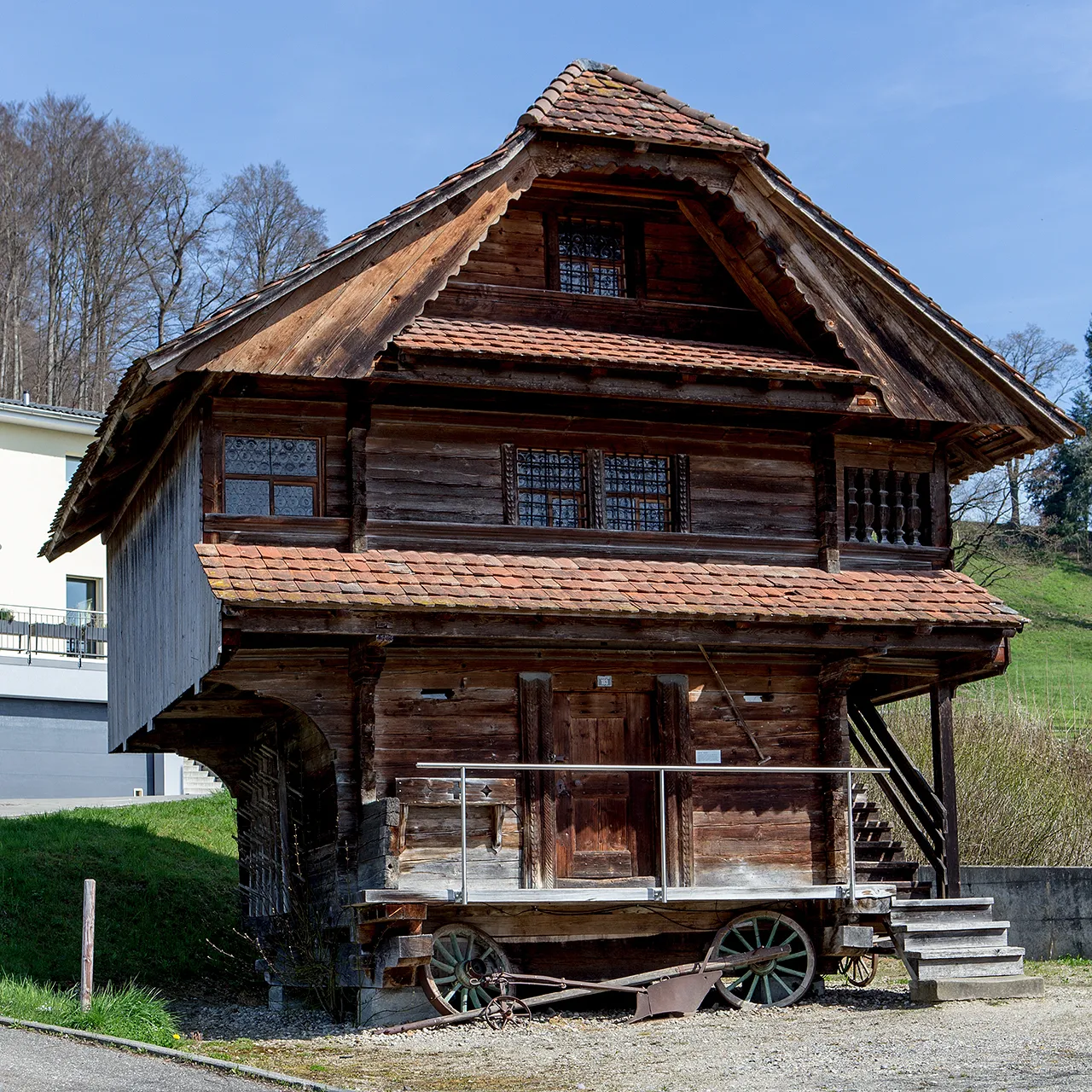 Photo showing: Kornspeicher in Uffikon (Gemeinde Dagmersellen)