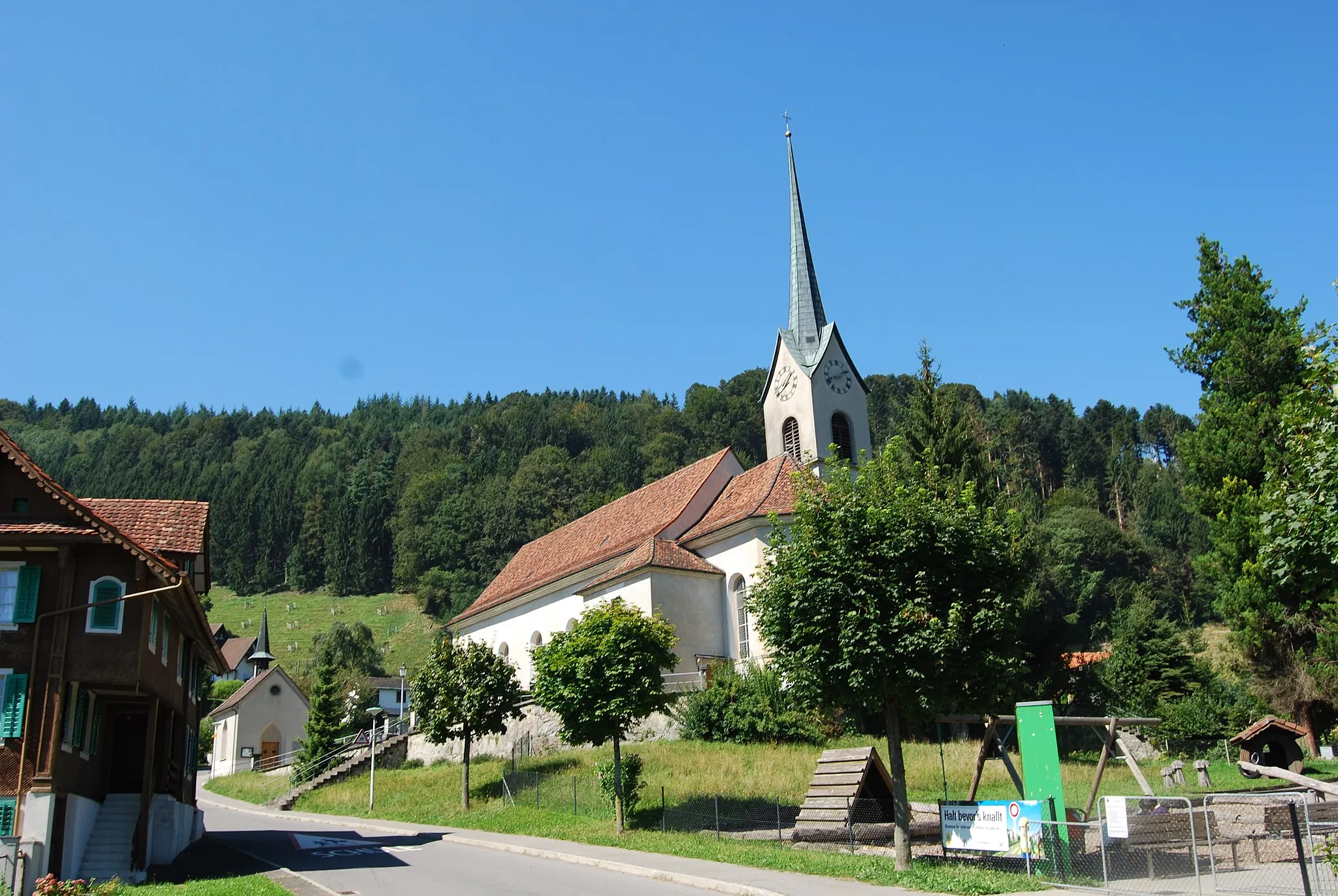 Photo showing: Church of Meierskappel, canton of Lucerne, Switzerland