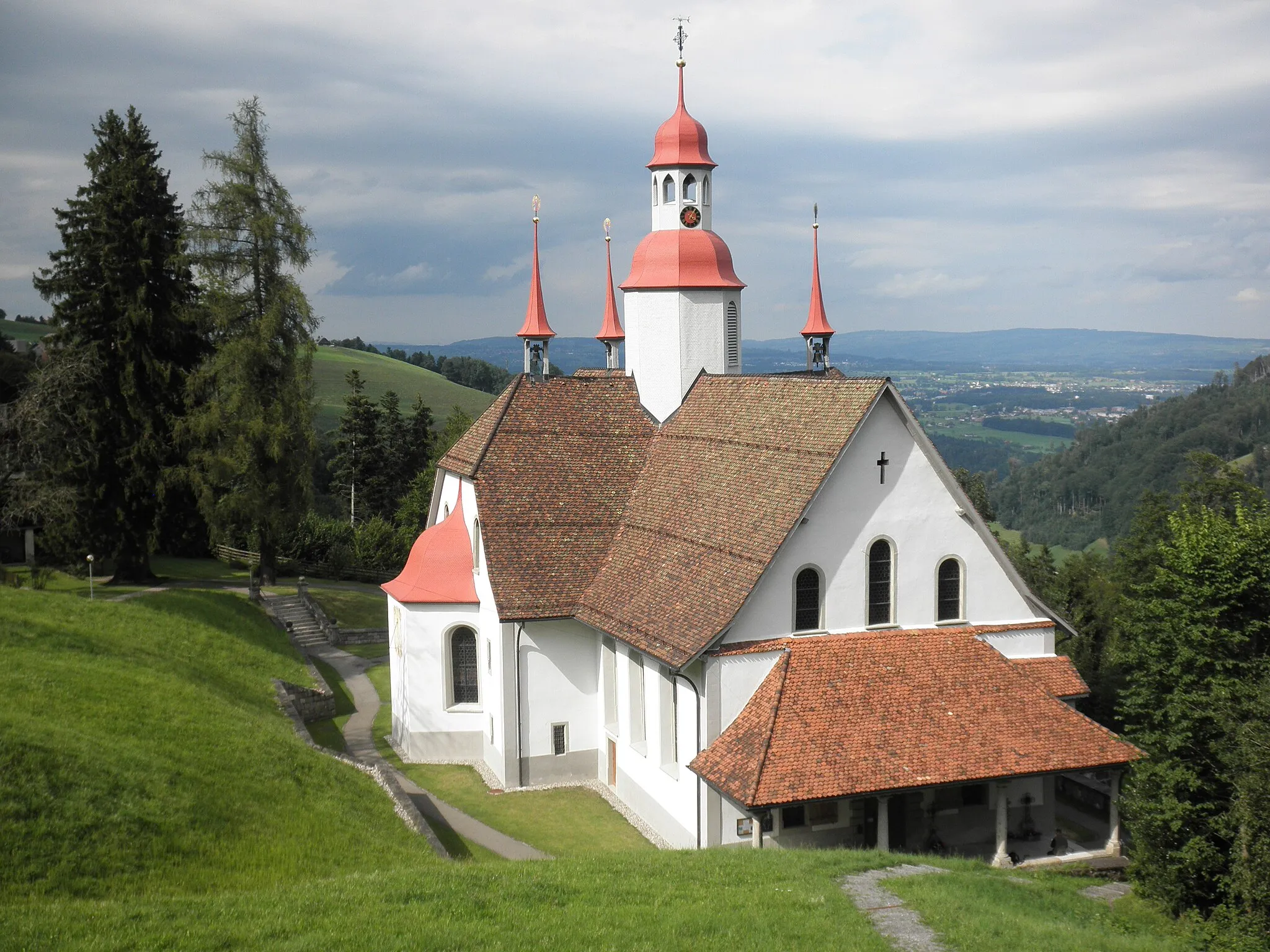 Photo showing: Pilgrimage church "Unserer Lieben Frau" in Hergiswald, canton Luzern, Switzerland