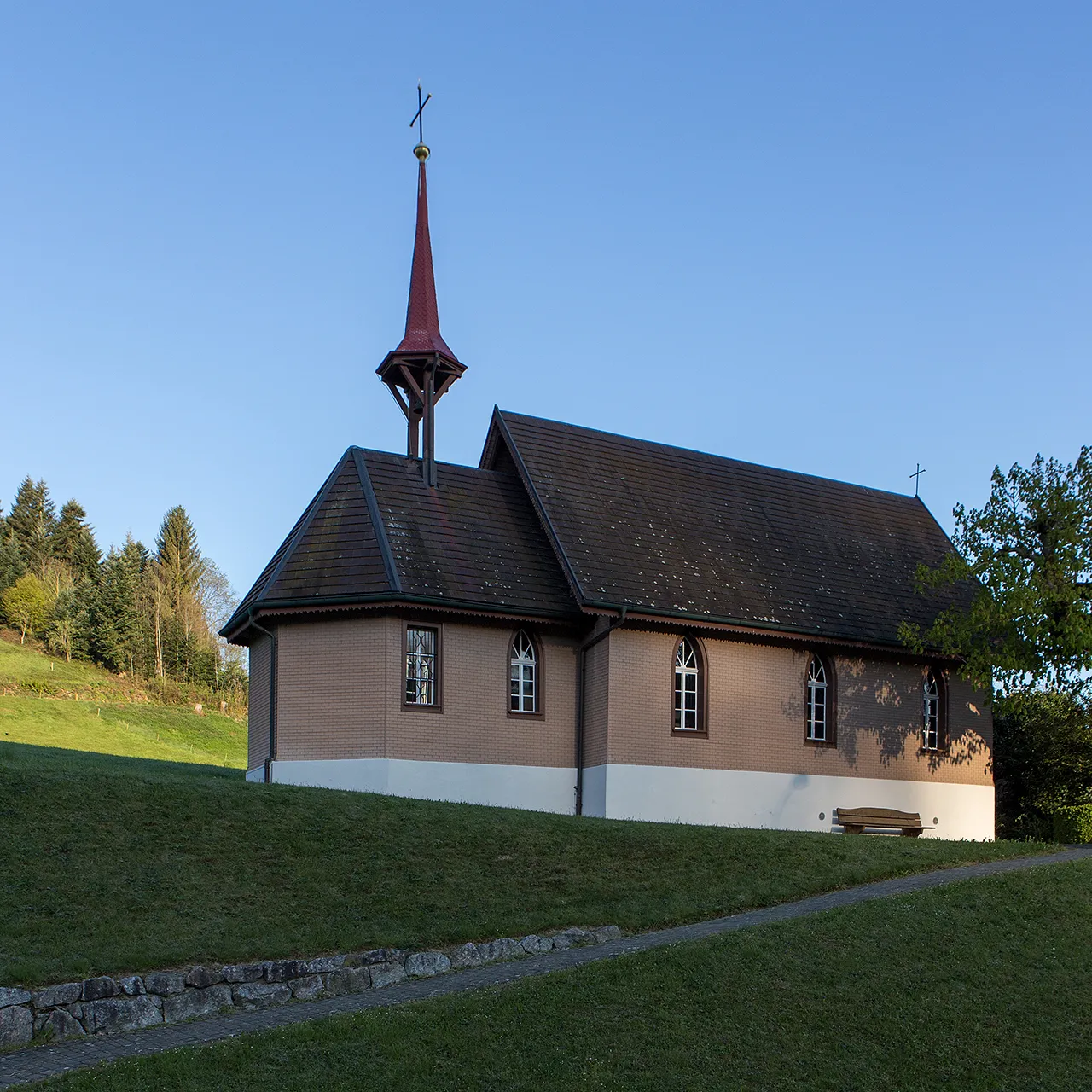 Photo showing: Gut-Hirt-Kapelle (erbaut 1902) in Richenthal (Gemeinde Reiden) LU