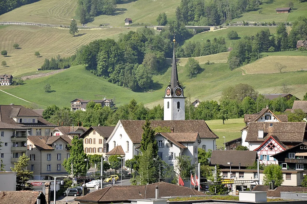Photo showing: Seewen SZ mit der alten Kapelle