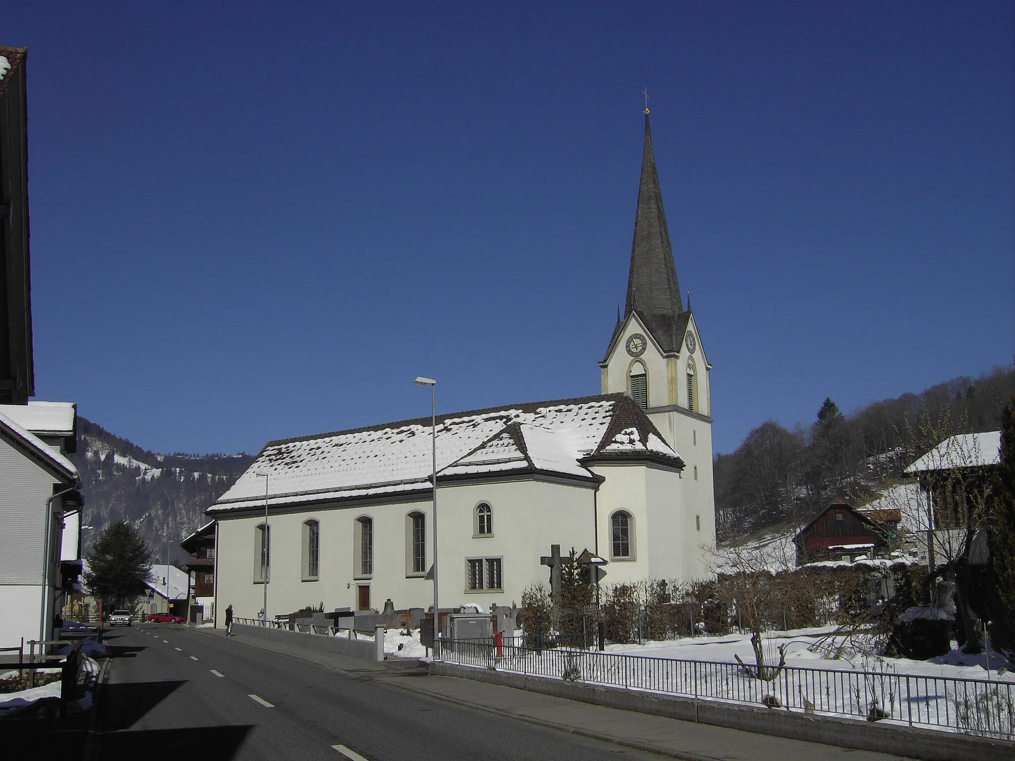 Photo showing: rom.-cath. Church in Vorderthal SZ in Switzerland