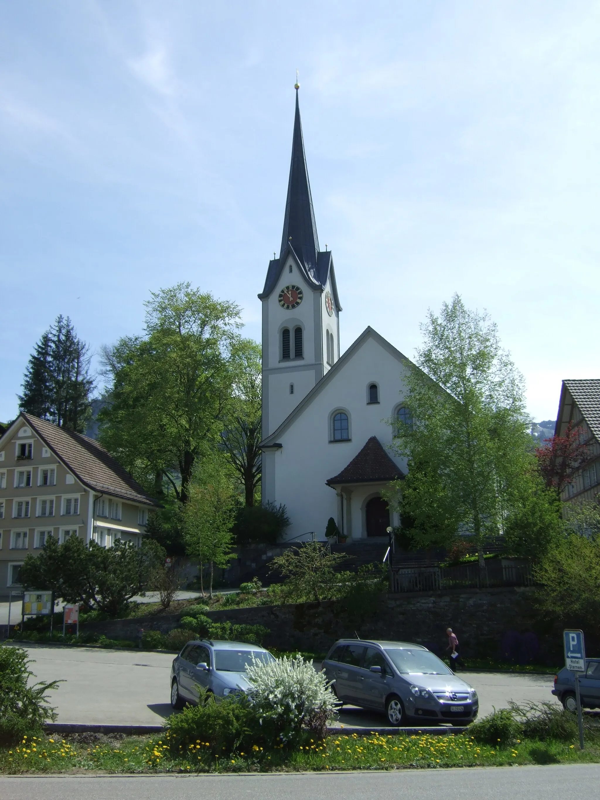 Photo showing: Reformierte Kirche von Nesslau im Toggenburg, Kanton St. Gallen, Schweiz