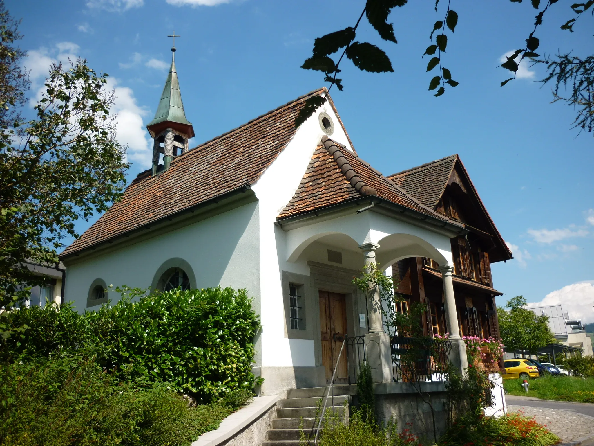 Photo showing: Dreifaltigkeitskapelle Mittenägeri, Unterägeri ZG, Schweiz, 1705 erbaut