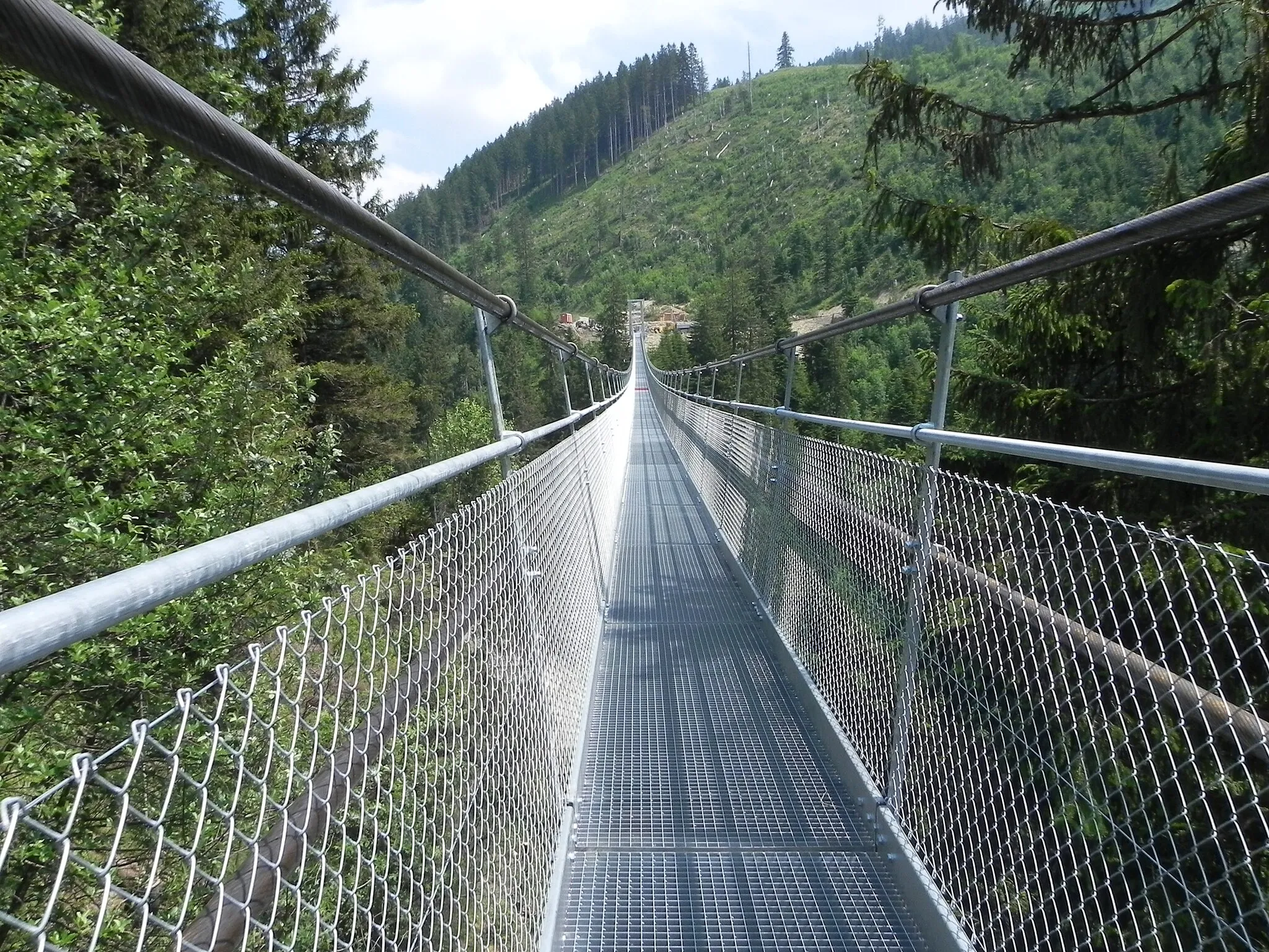 Photo showing: Hängebrücke Raiffeisen SkyWalk 375 m Sattel CH - SkyPromenade.com