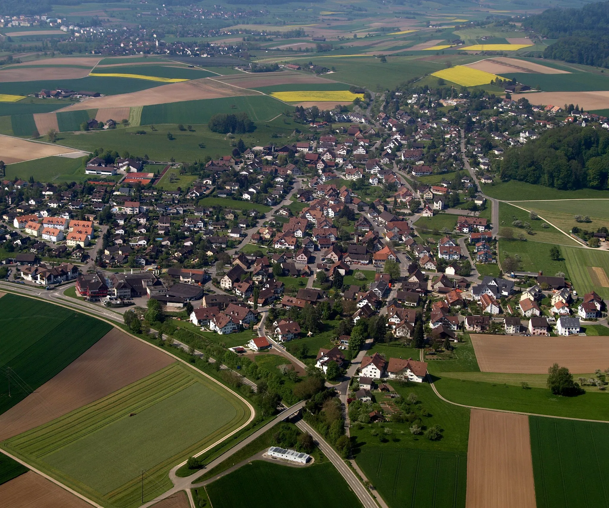 Photo showing: Aerial view of Neerach, Switzerland