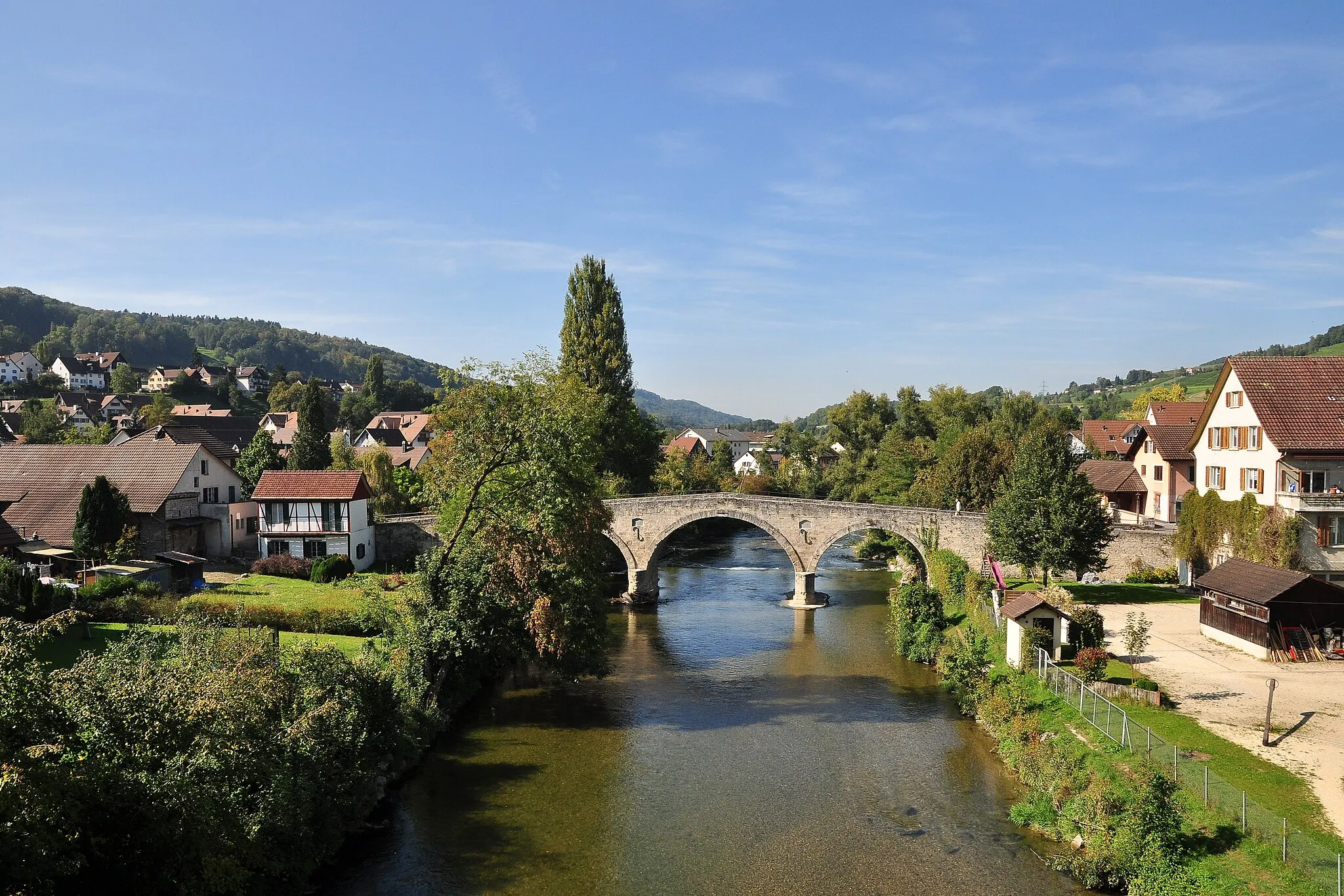 Photo showing: Steinbrücke, sogenannte «Römerbrücke» in Rorbas (Switzerland)