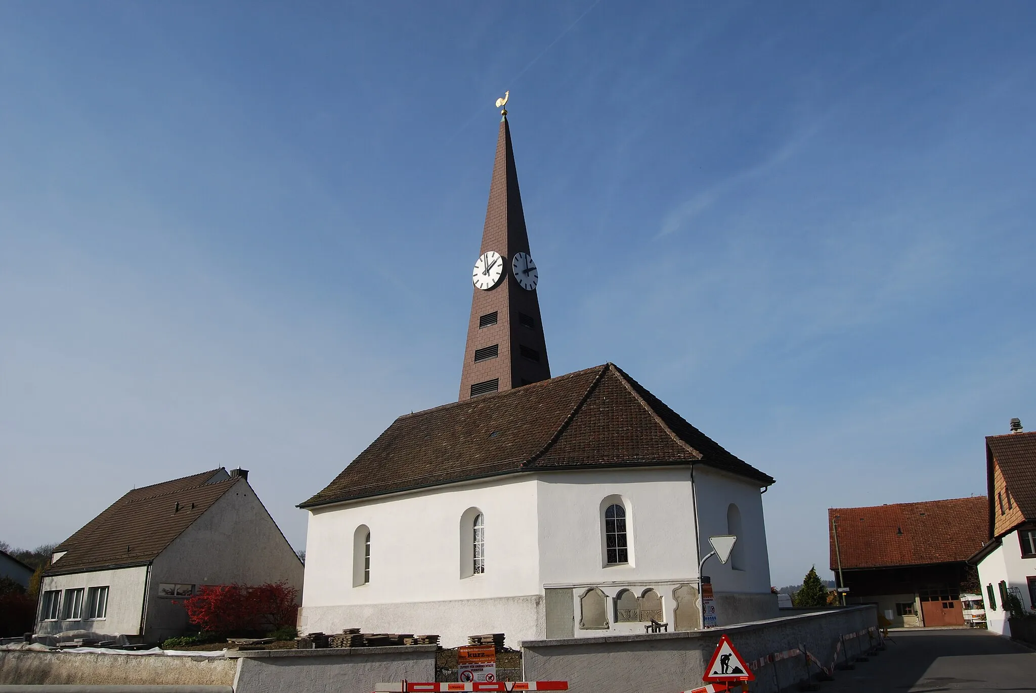 Photo showing: Church of Rickenbach, canton of Zürich, Switzerland