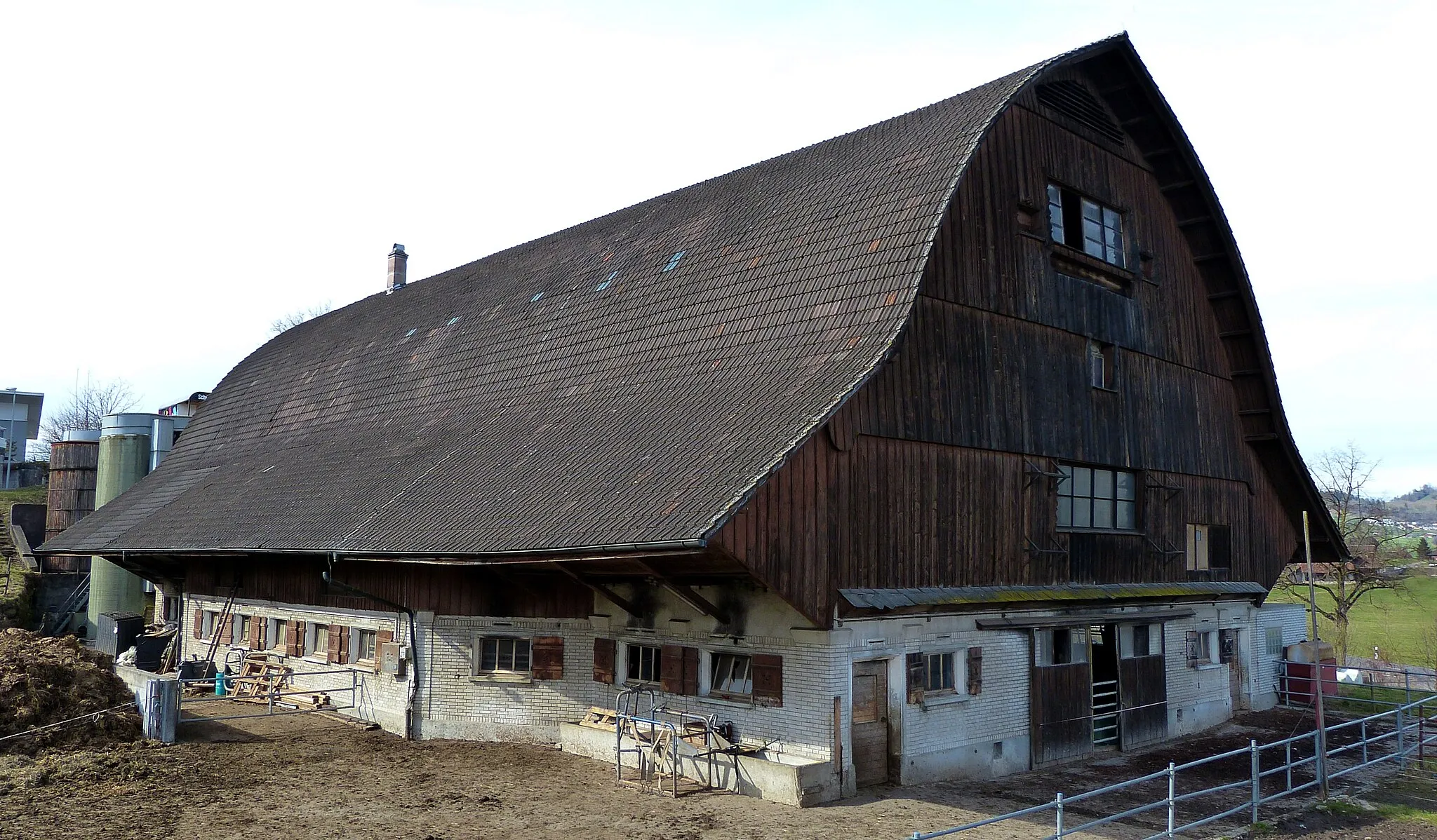 Photo showing: Barn in Immensee, Switzerland, approx. build year 1928