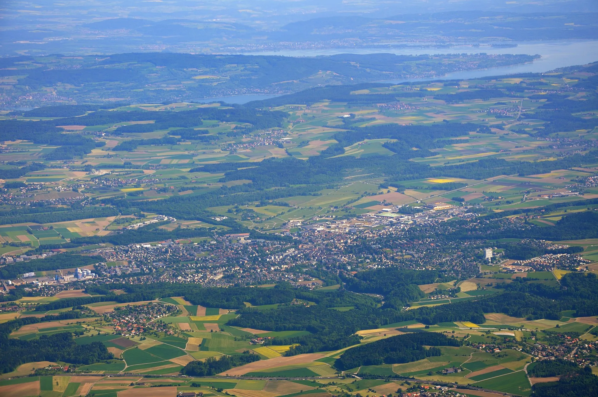 Photo showing: Switzerland, Thurgau, aerial view of Frauenfeld