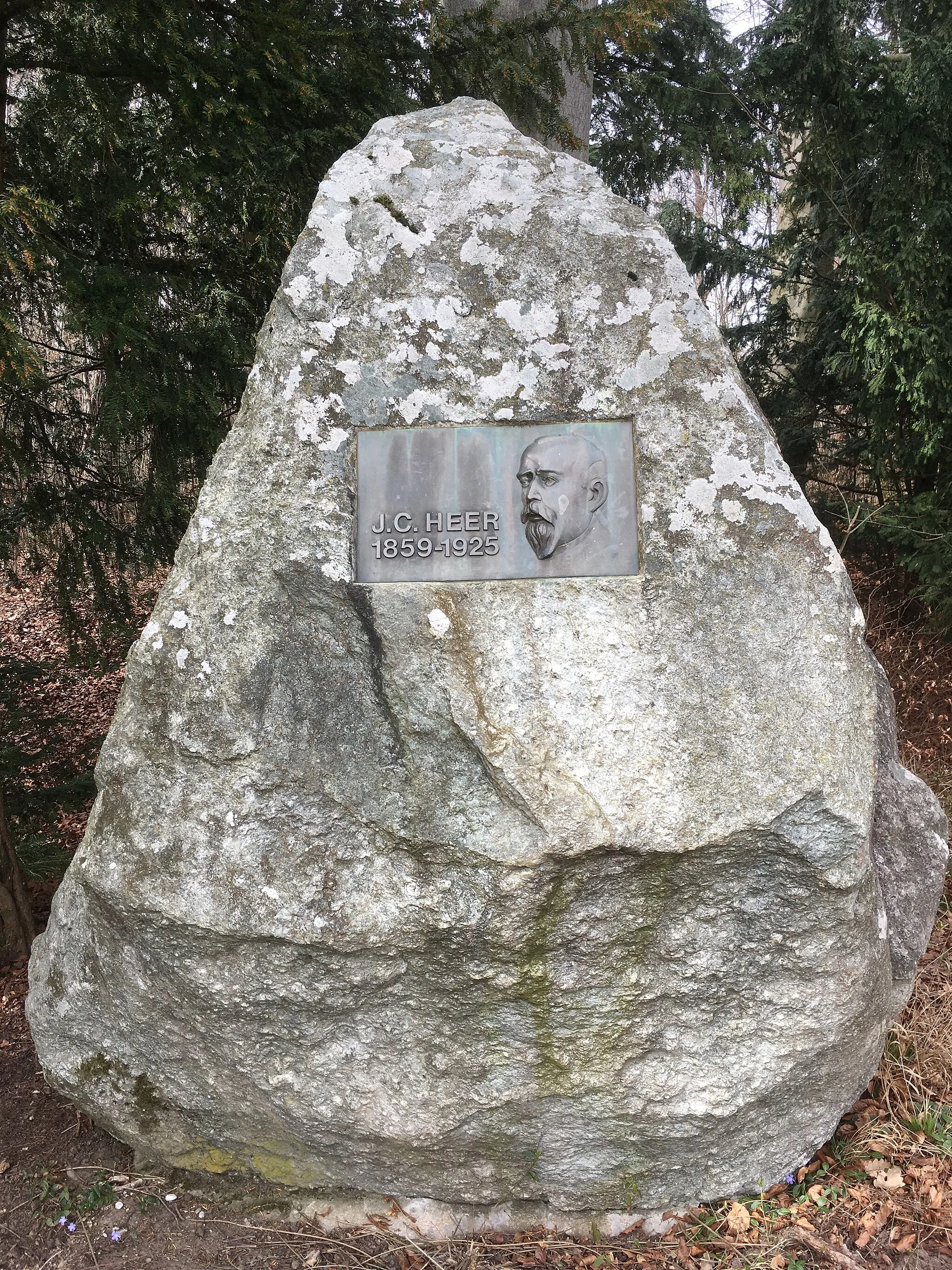 Photo showing: Jakob Christoph Heer-Gedenkstein auf dem Brühlberg in Winterthur