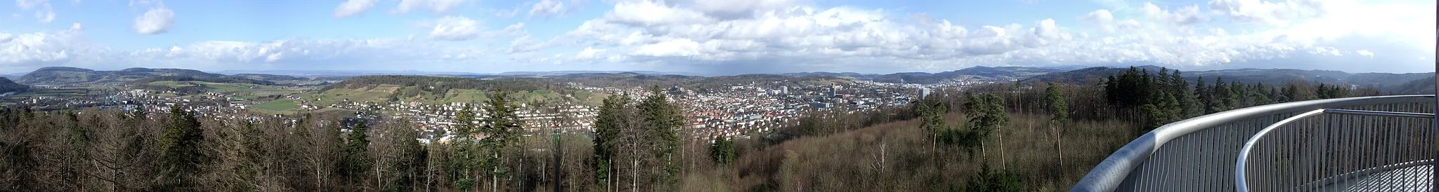 Photo showing: Brühlberg tower view to the City Winterthur Switzerland