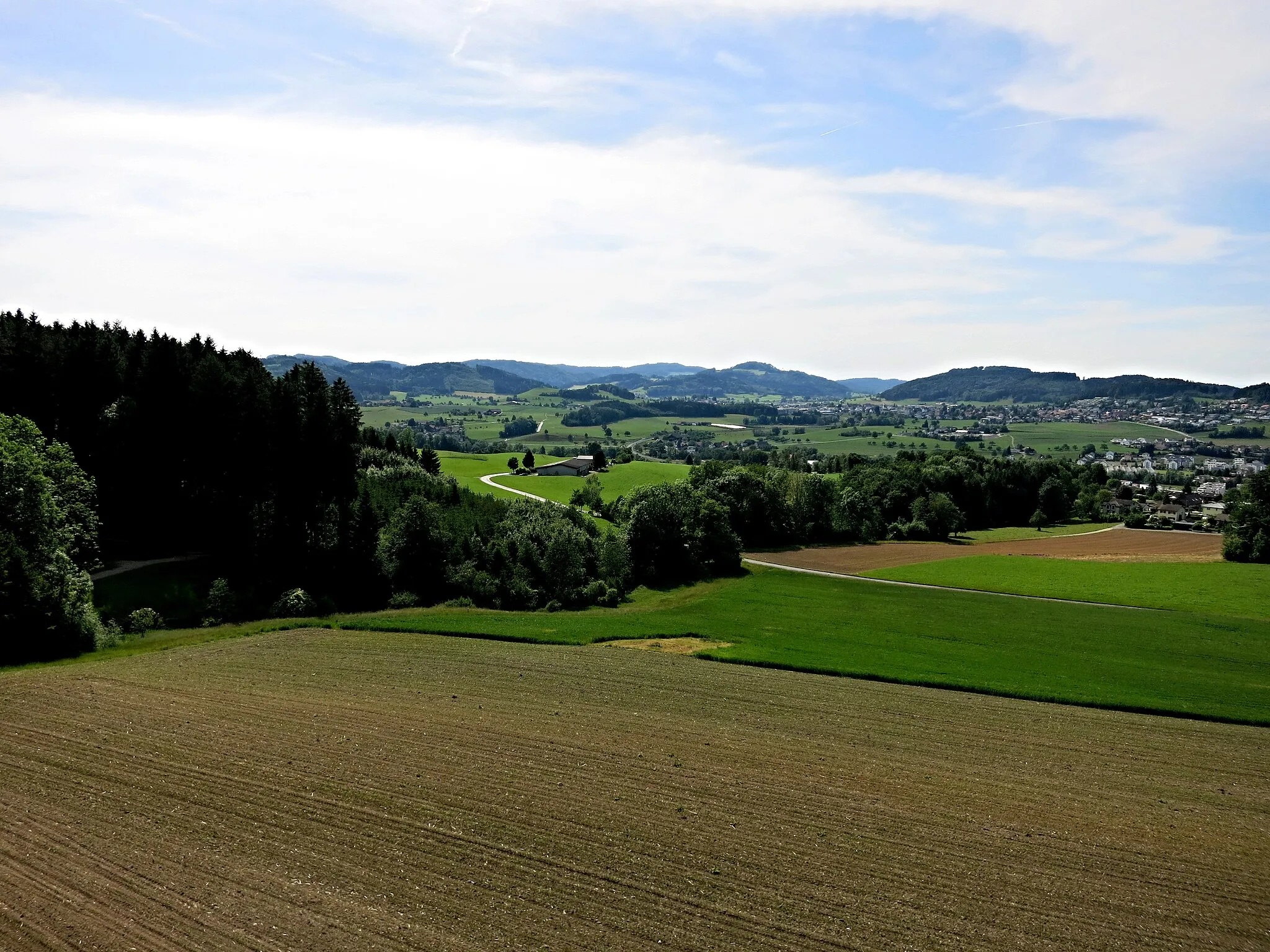 Photo showing: Aussicht vom JuBla Turm Sirnach Richtung Westen