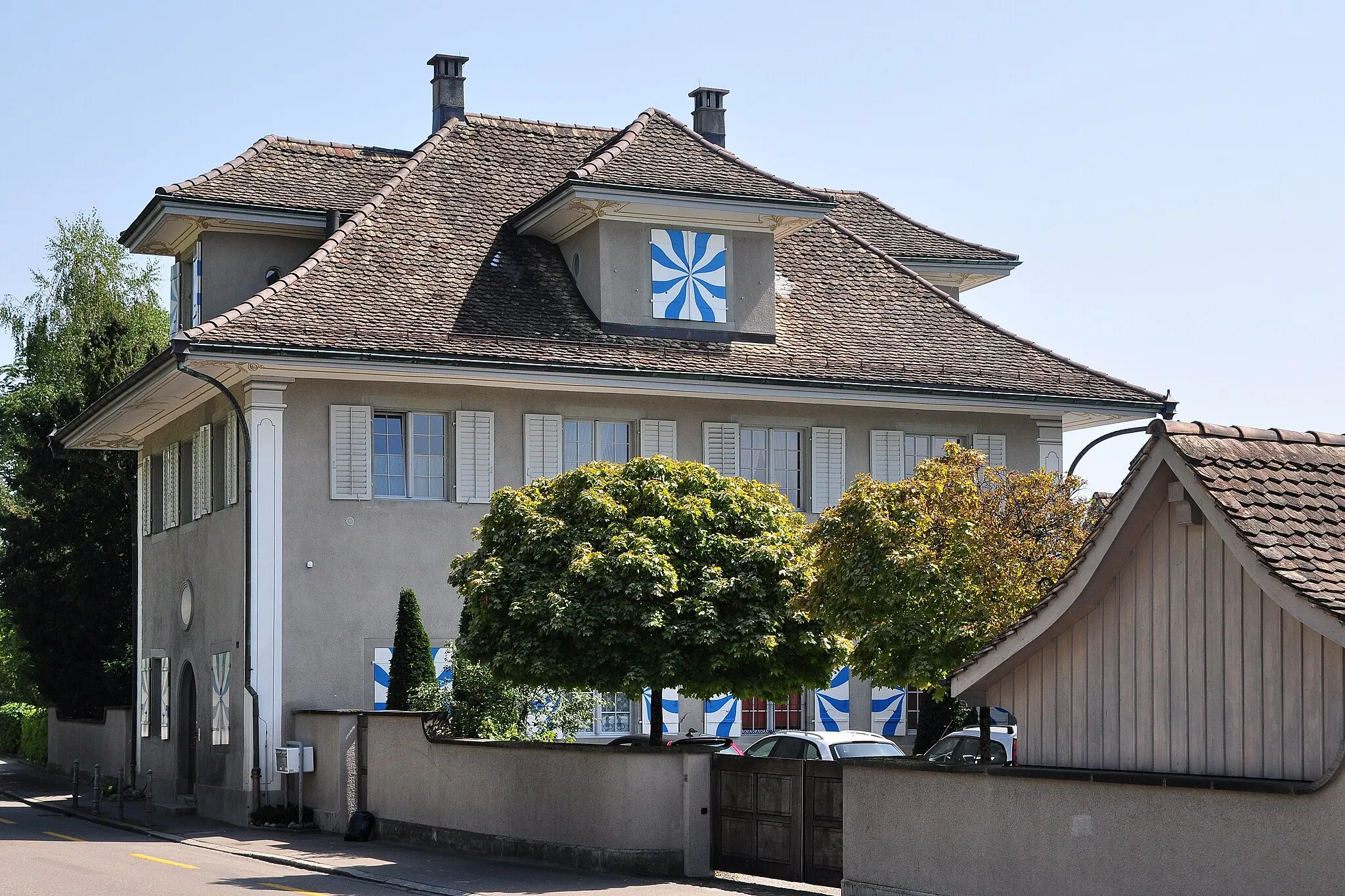 Photo showing: Landsitz Seehalde mit ehemaligem Lehenhaus, Seestrasse 444 in Meilen (Switzerland)