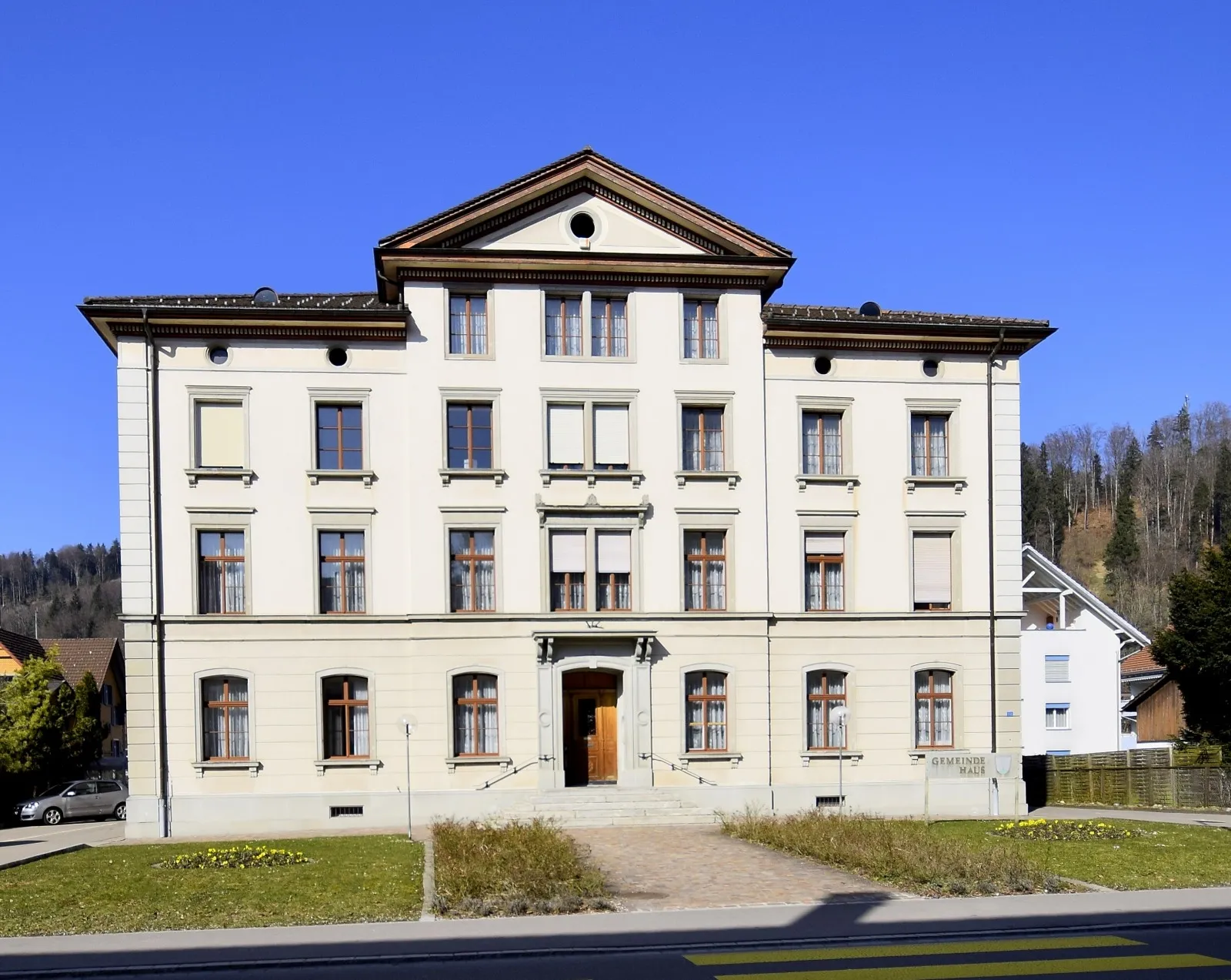 Photo showing: Gemeindehaus (ehemaligs Schulhaus), ID ZH/17100851